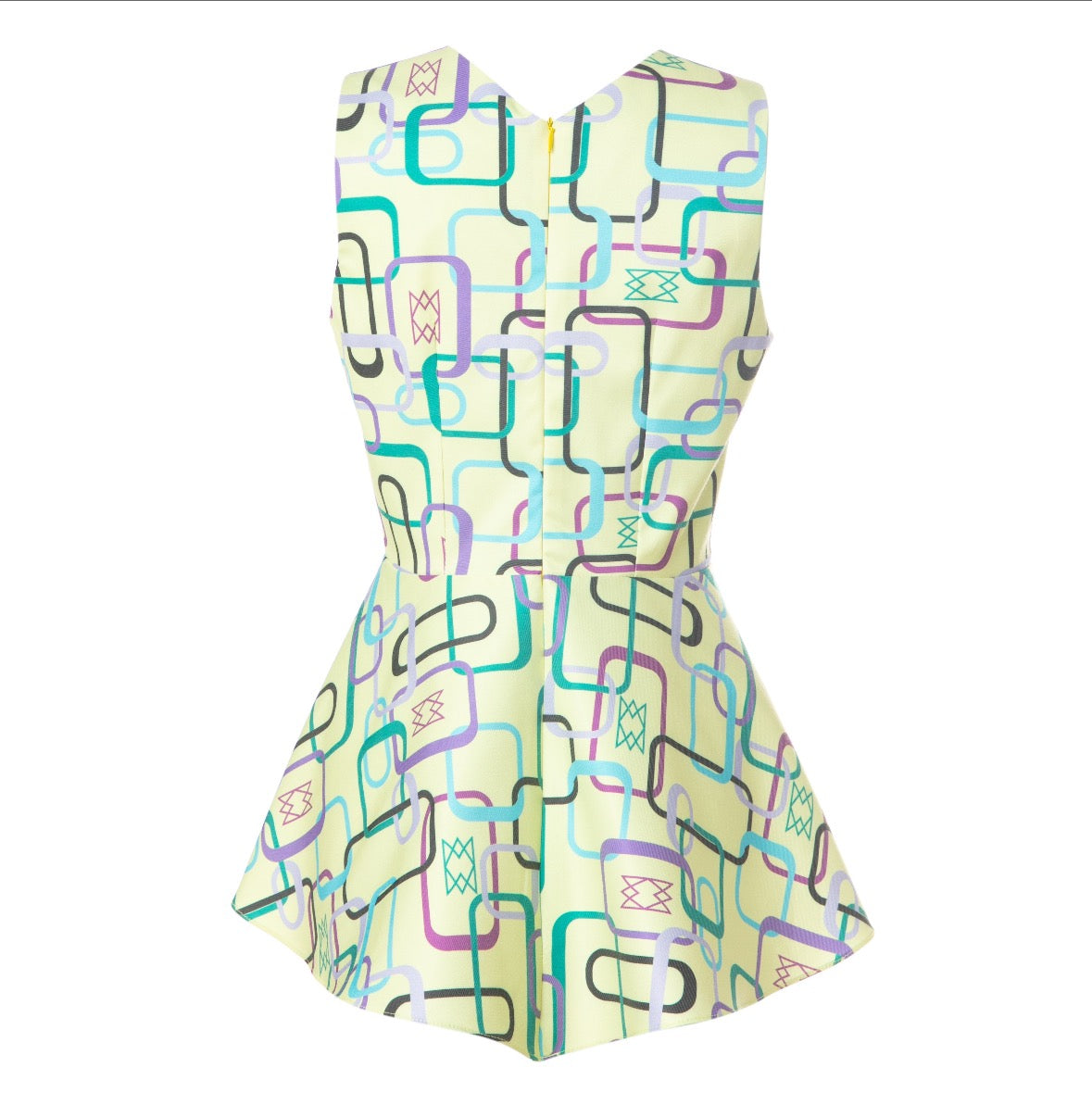 Luna Top - Cotton Printed Peplum Top