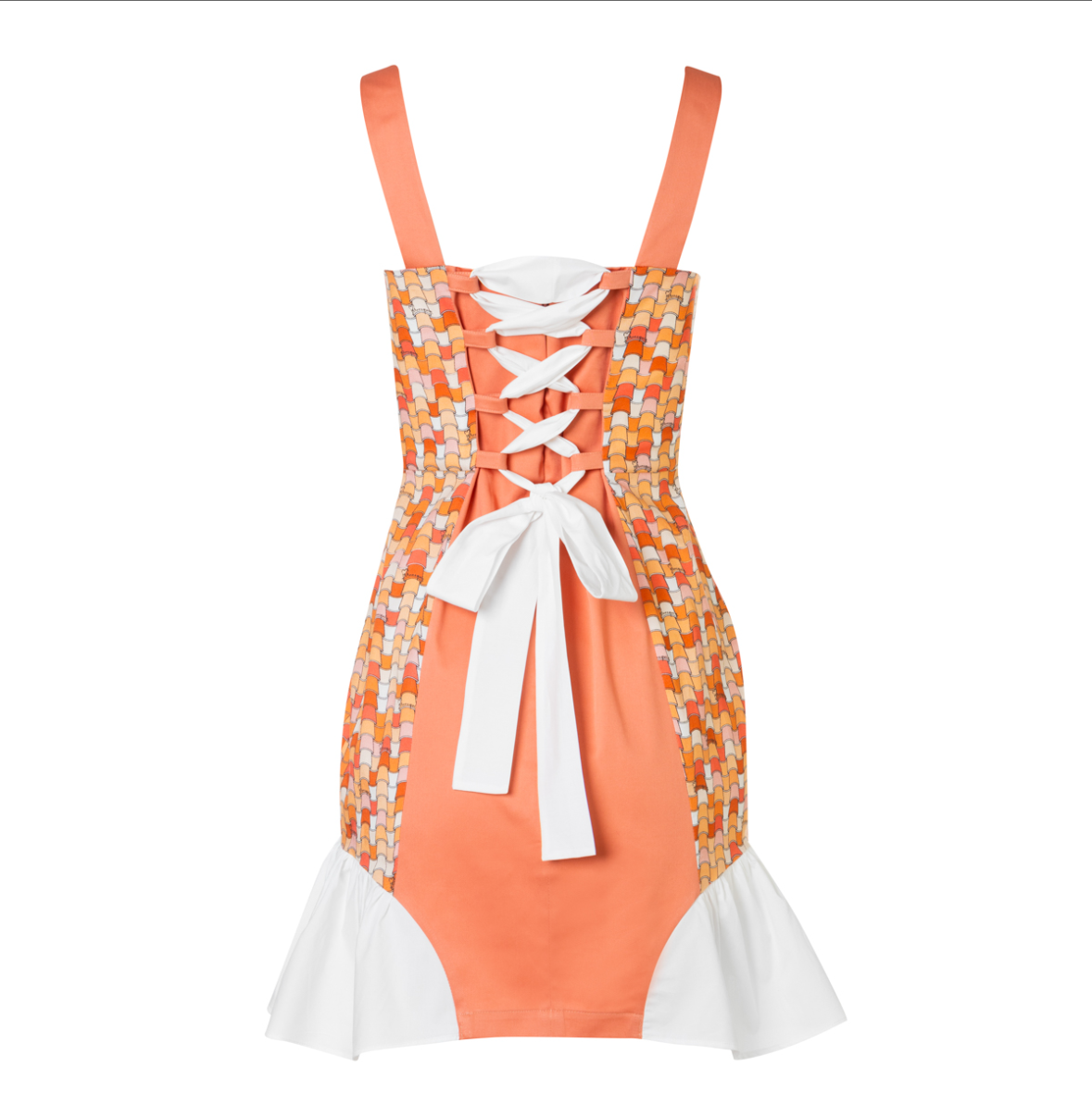 Bloom Dress - Mini Cotton Ruffled Dress with Printed Details