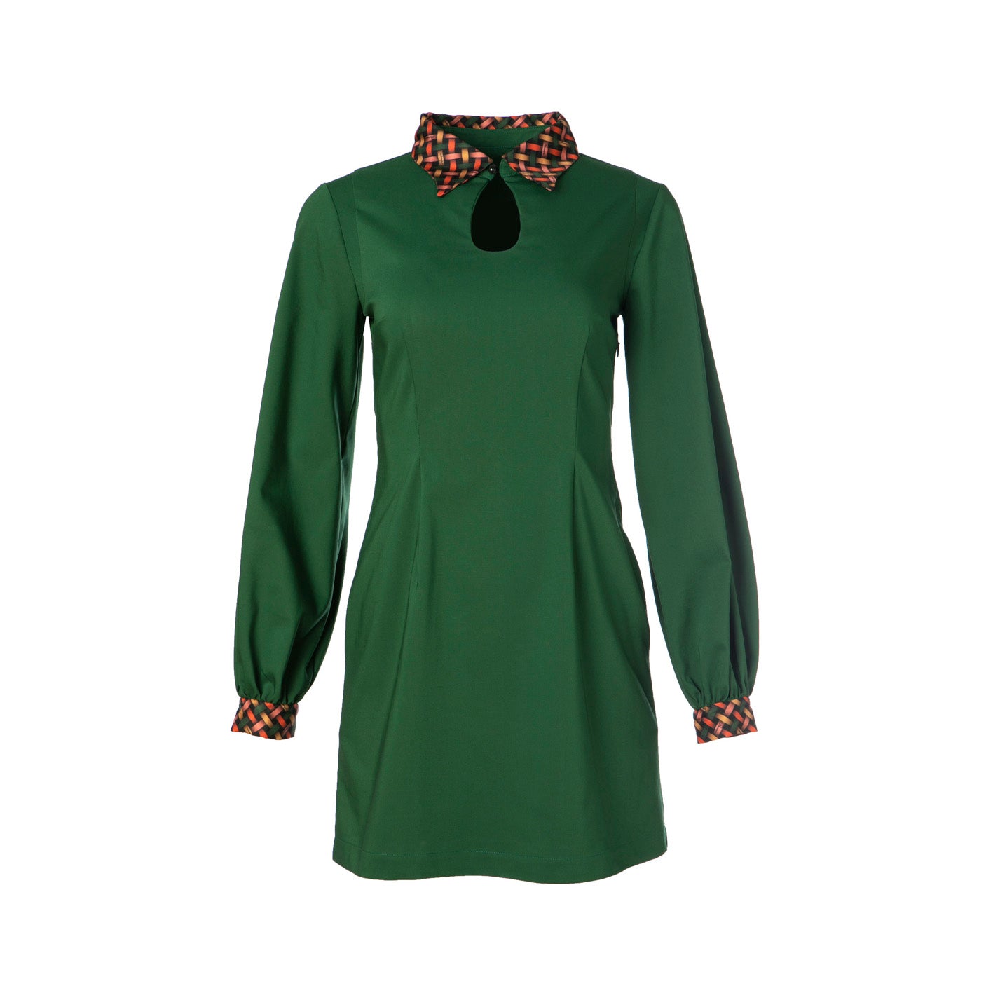Bridget Dress - Mini Cotton Dress with Silk Details