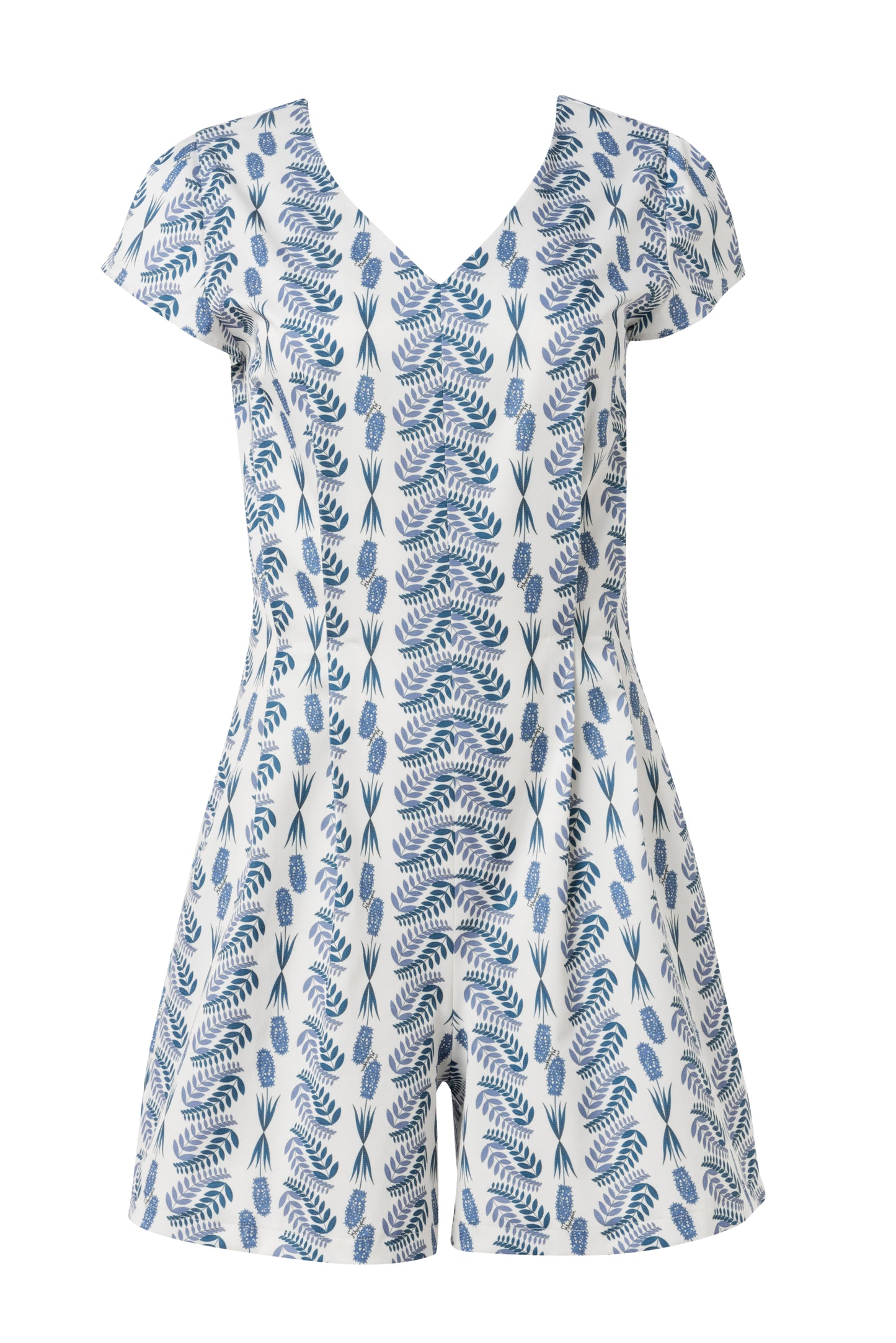 Cassia Playsuit-Mini Printed Cotton Playsuit