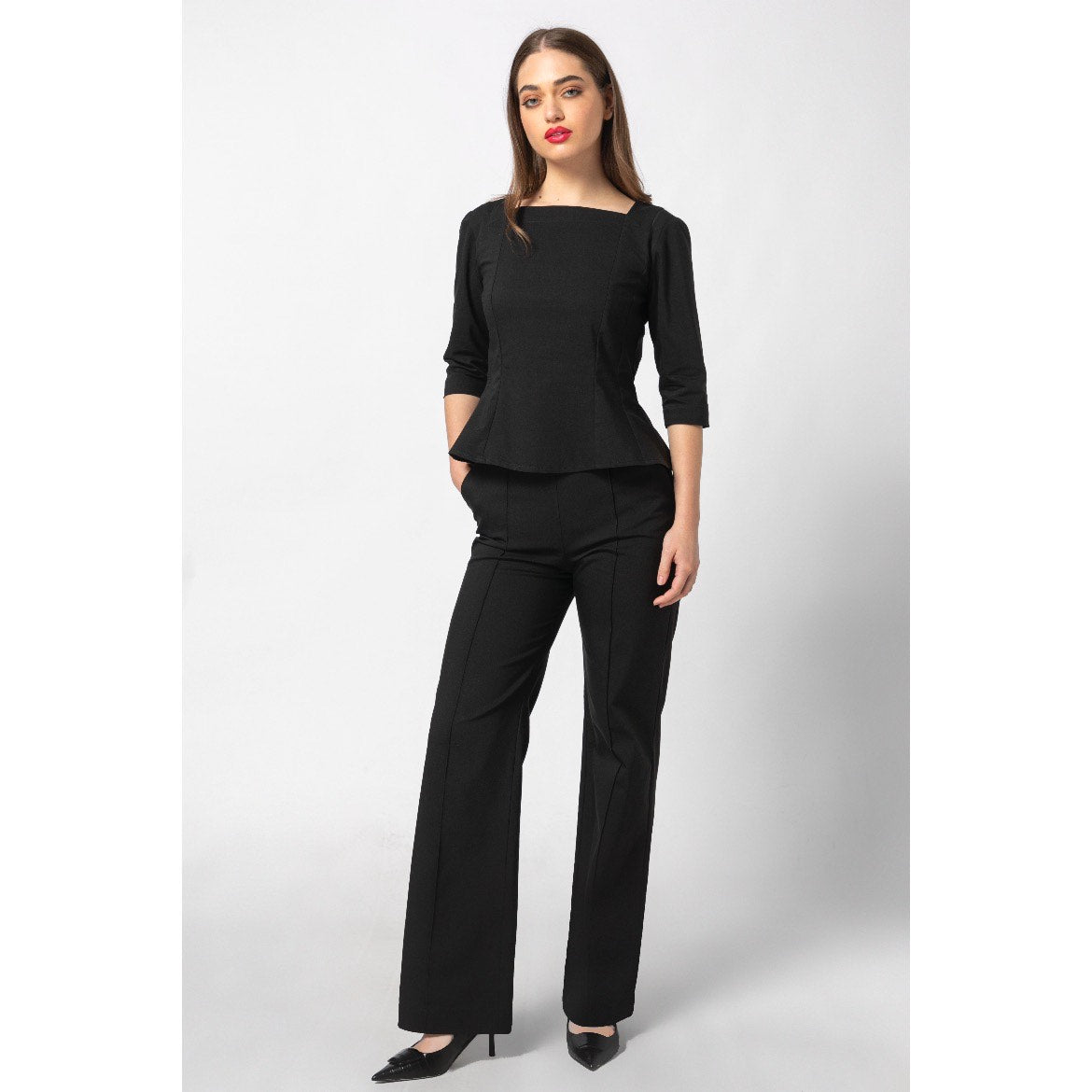 Caitlin Top - Panelled Cotton Top