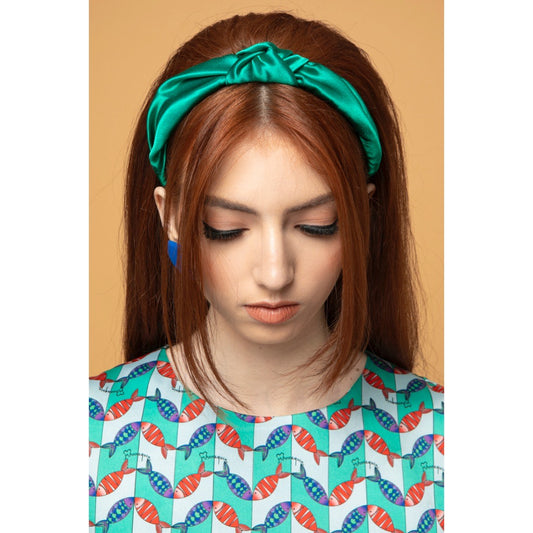 Emerald Green Satin Headband