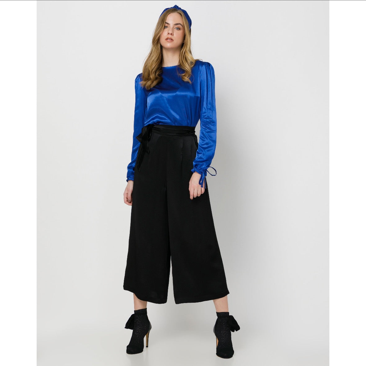 Chloe Culottes-Satin Culottes Pants