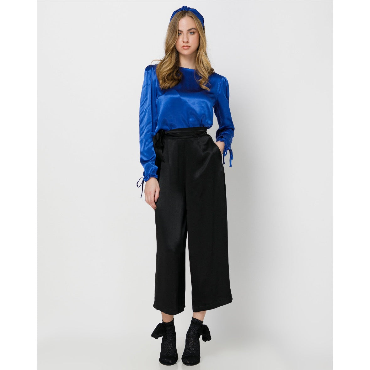 Chloe Culottes-Satin Culottes Pants