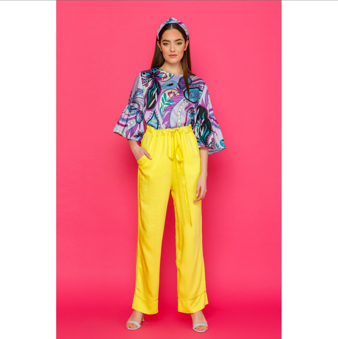 Annabel Top - Printed Top with Bell Sleeves