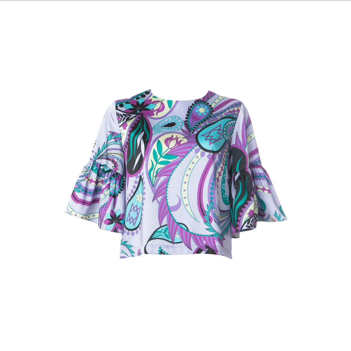 Annabel Top - Printed Top with Bell Sleeves