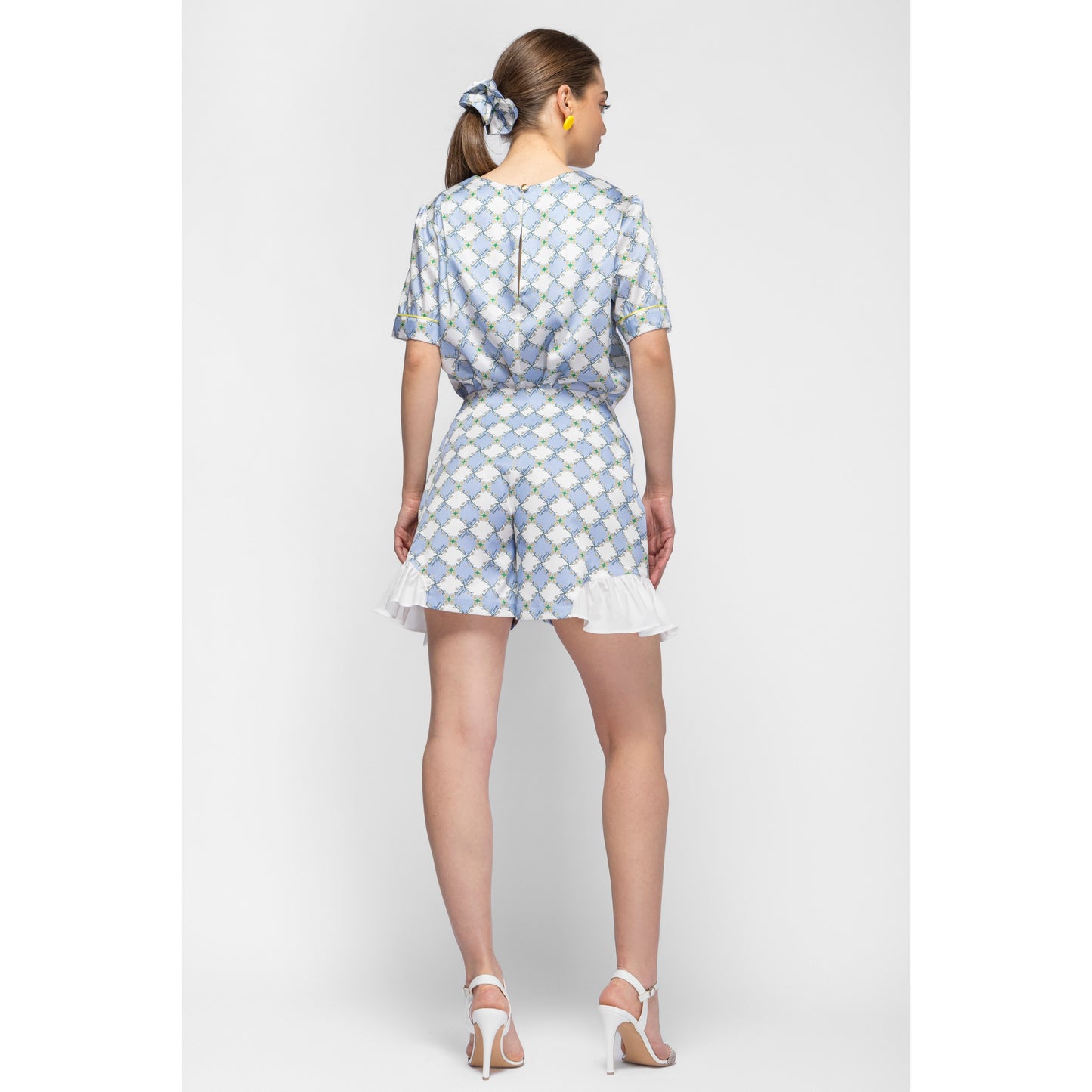 Robin Top - Short Sleeved Silky Printed Top (Oops-a-Daisies)