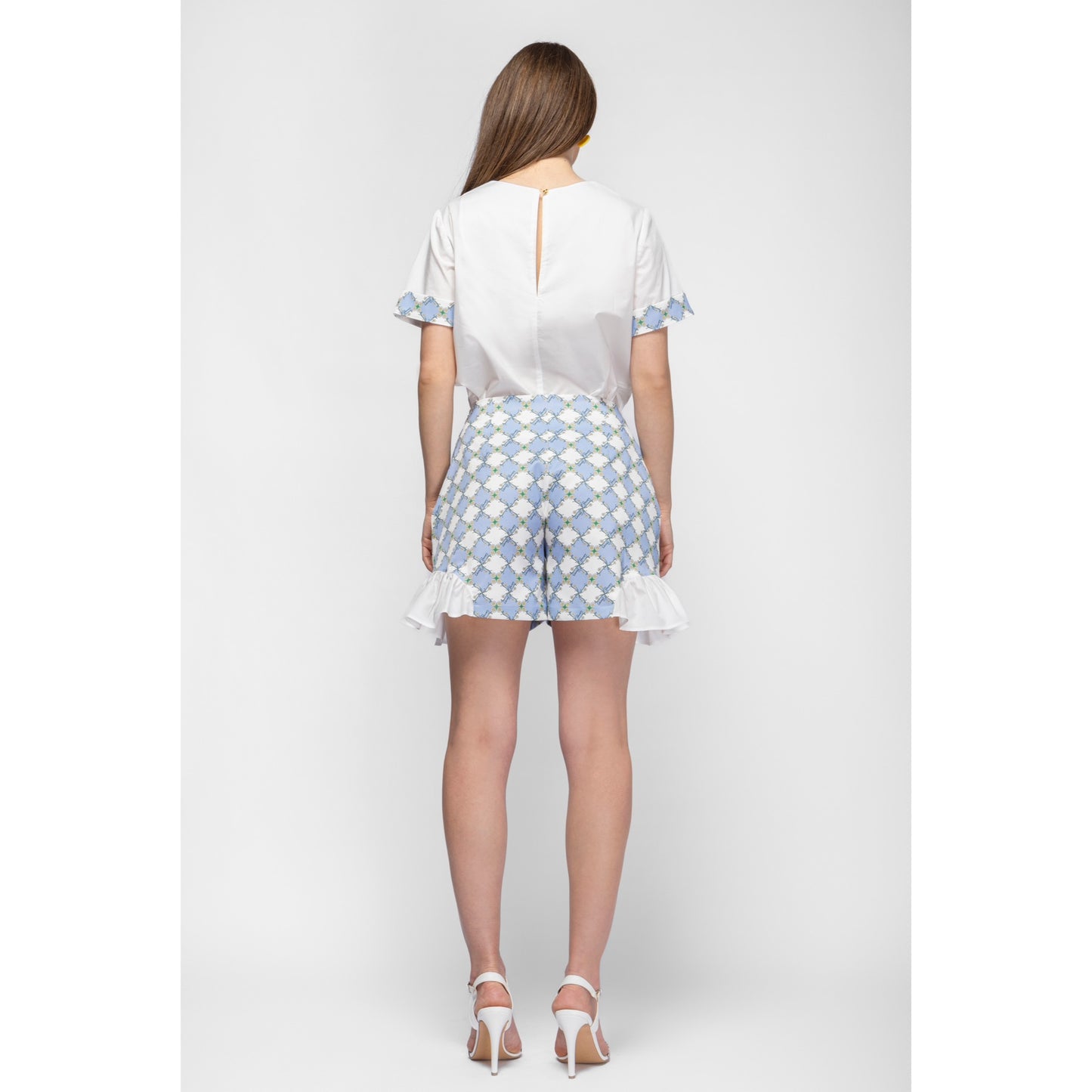 Daisy Shorts - Cotton Printed Shorts with Frills