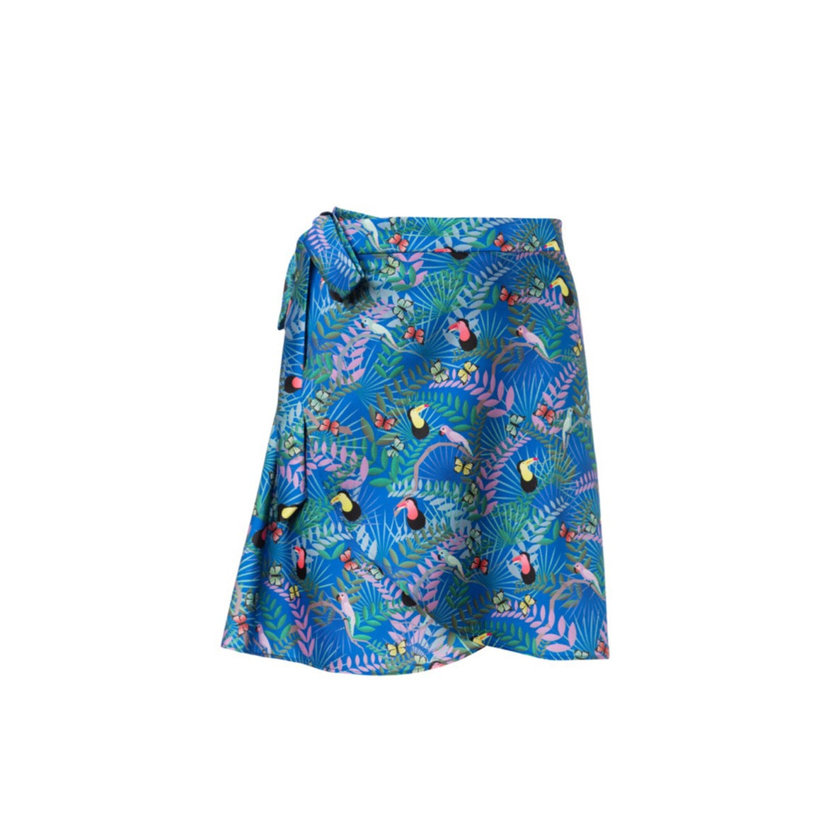 Lilian Skirt - Mini Printed Silky Wrap Skirt