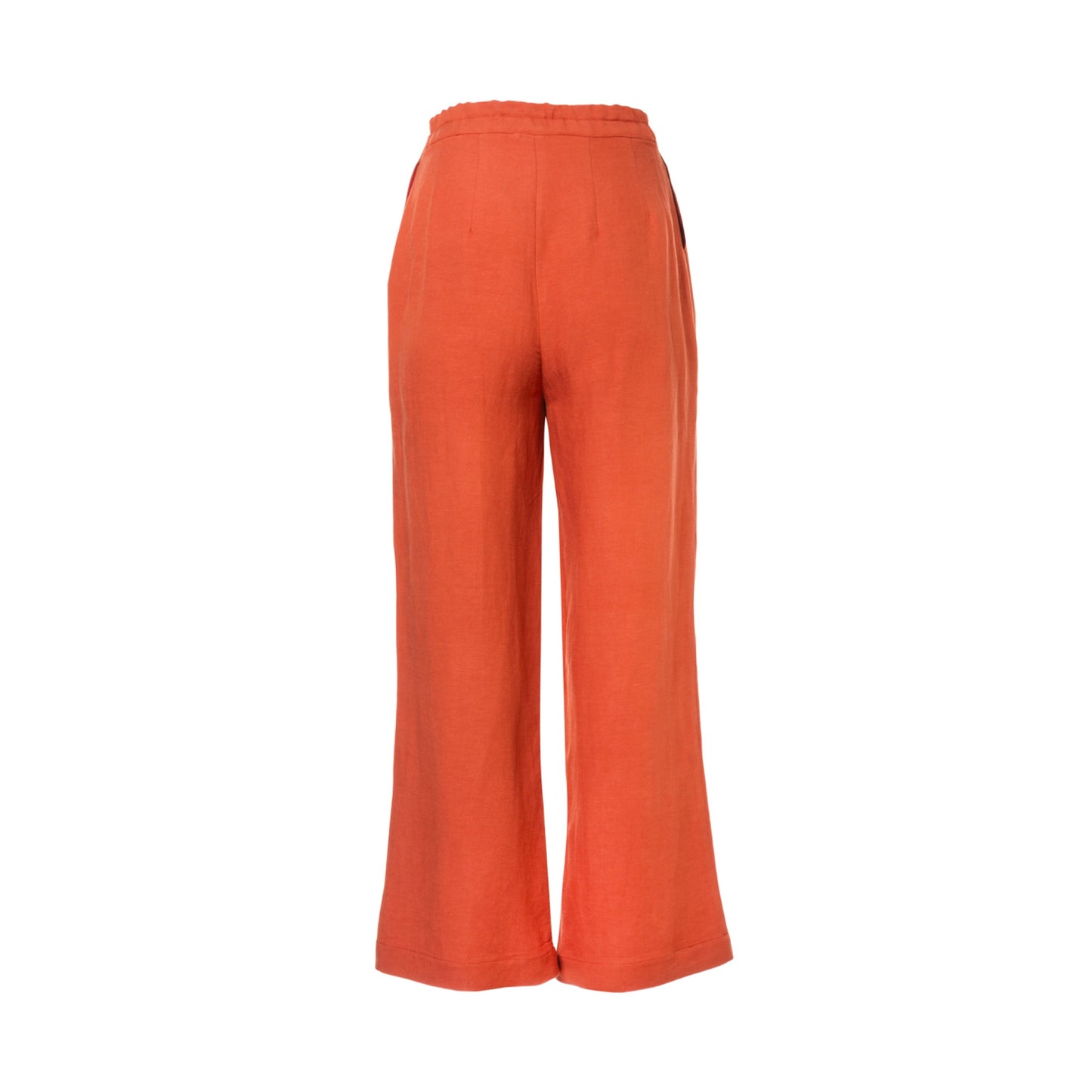 Earth Trousers - High Waisted Linen Trousers (Terracotta)