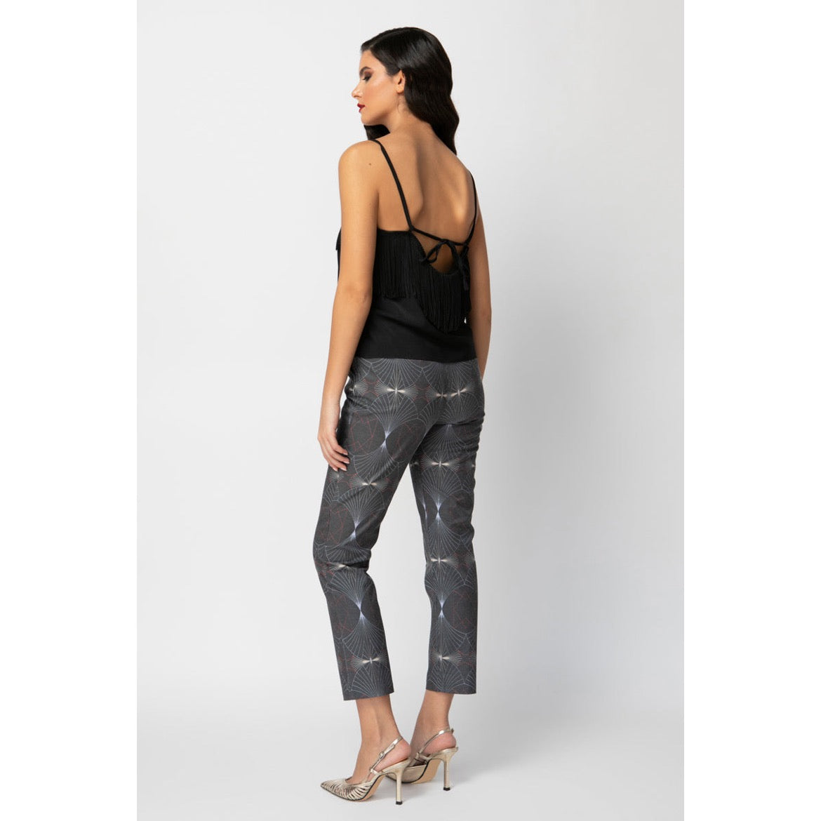 Maxine Trousers v.1.2.- Printed Cotton Straight Leg Trousers