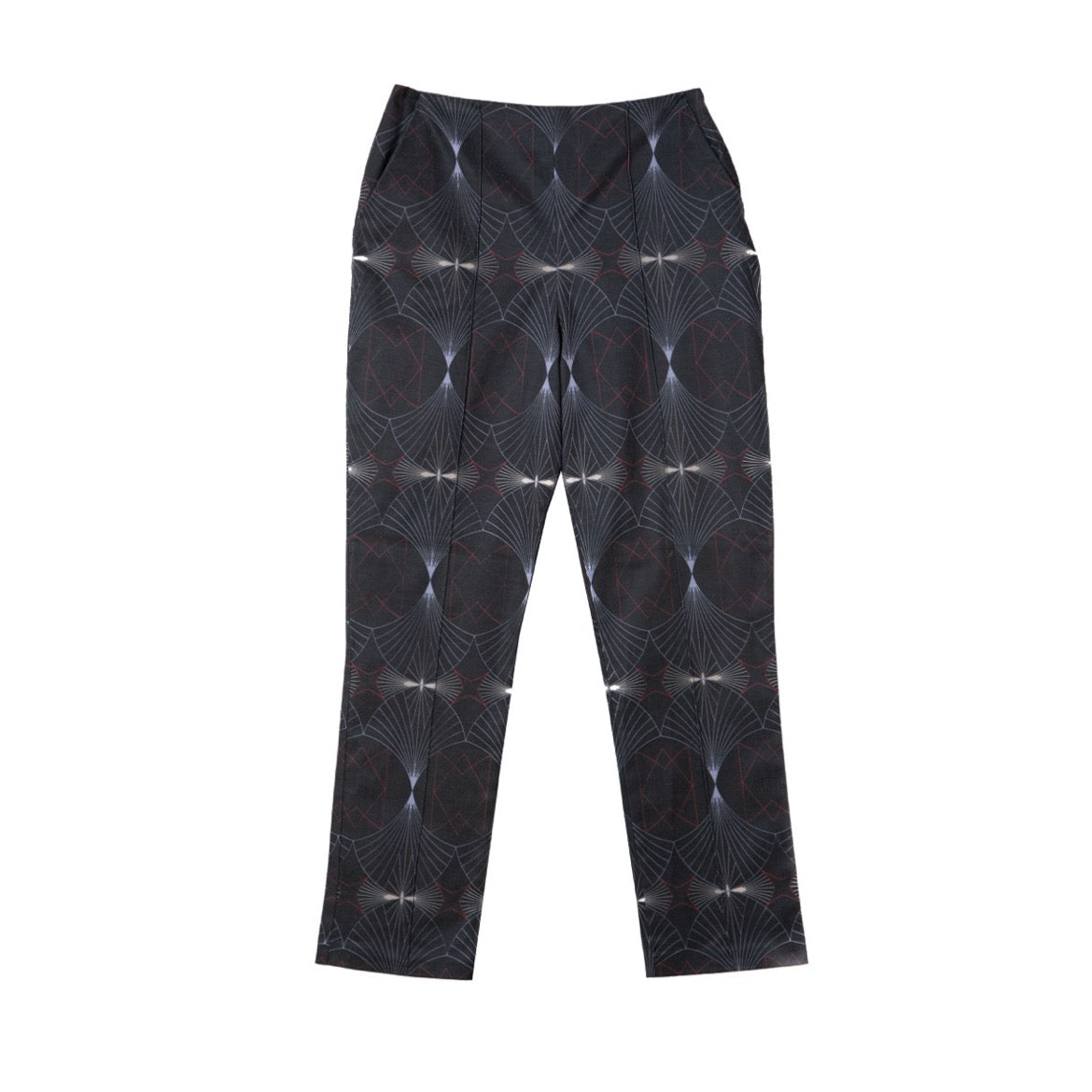 Maxine Trousers v.1.2.- Printed Cotton Straight Leg Trousers