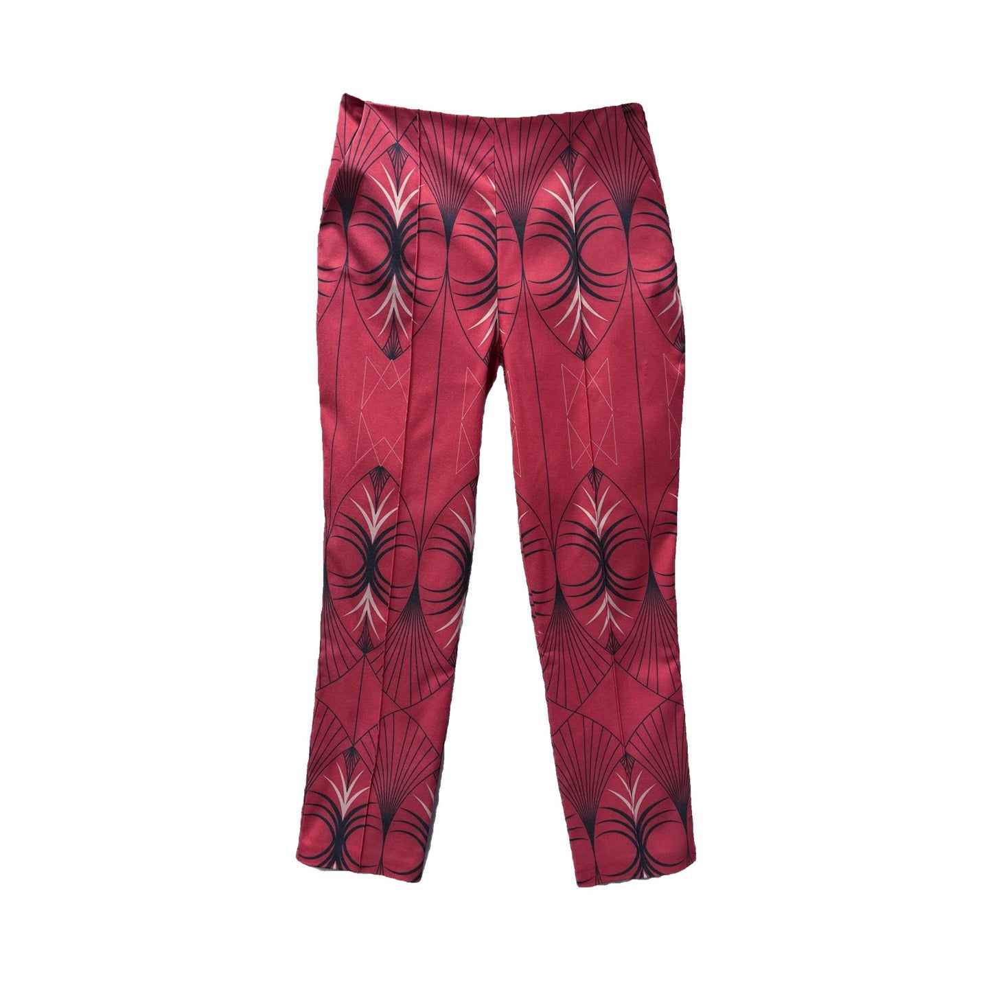 Maxine Trousers v.1.2.- Printed Cotton Straight Leg Trousers