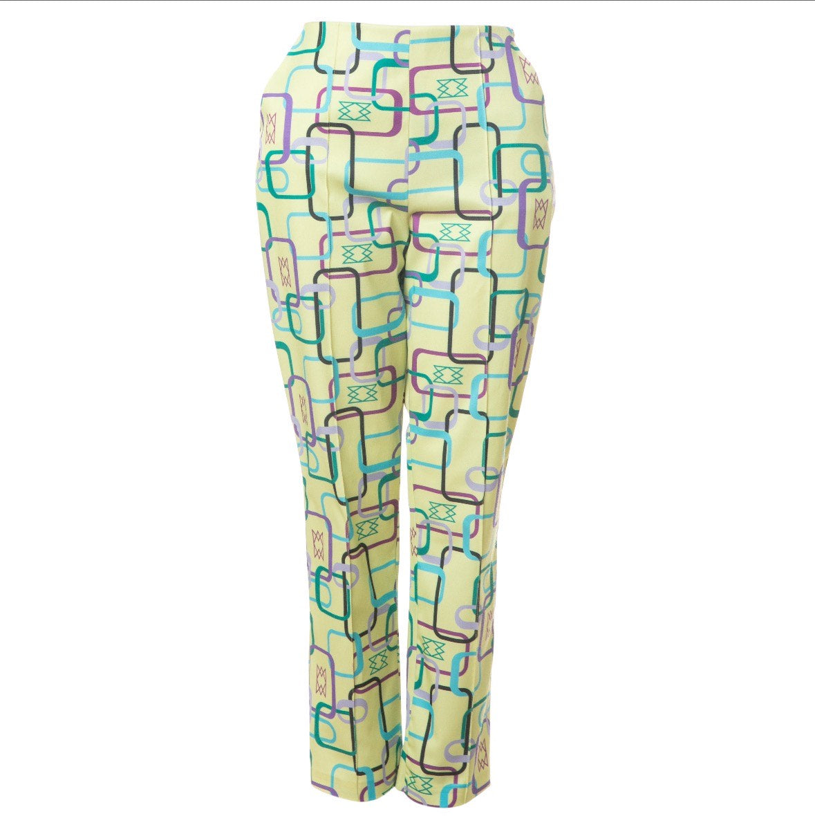 Maxine Trousers v.1.1 - Straight Leg Printed Cotton Trousers