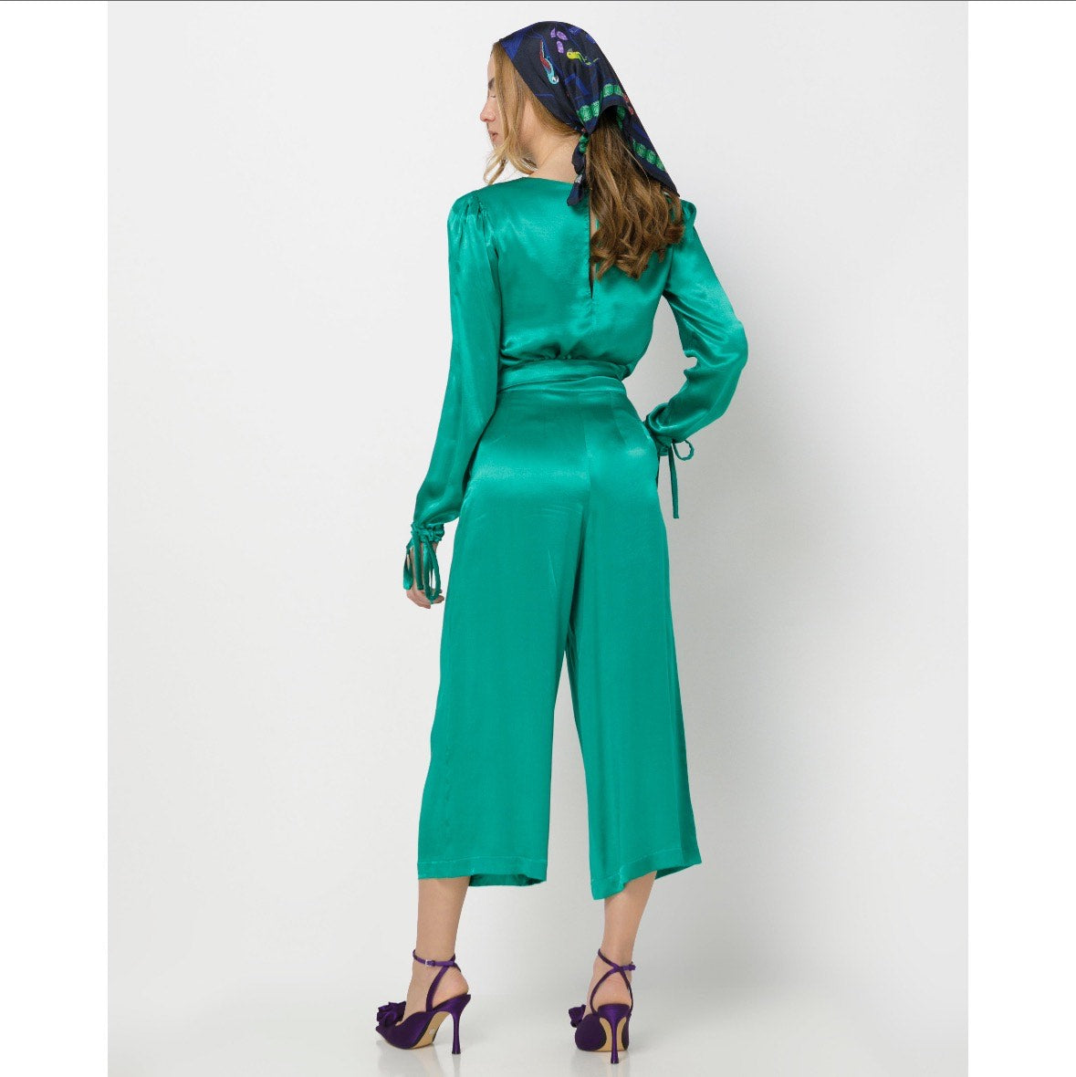 Aurelia Top - Satin Long Sleeved Top