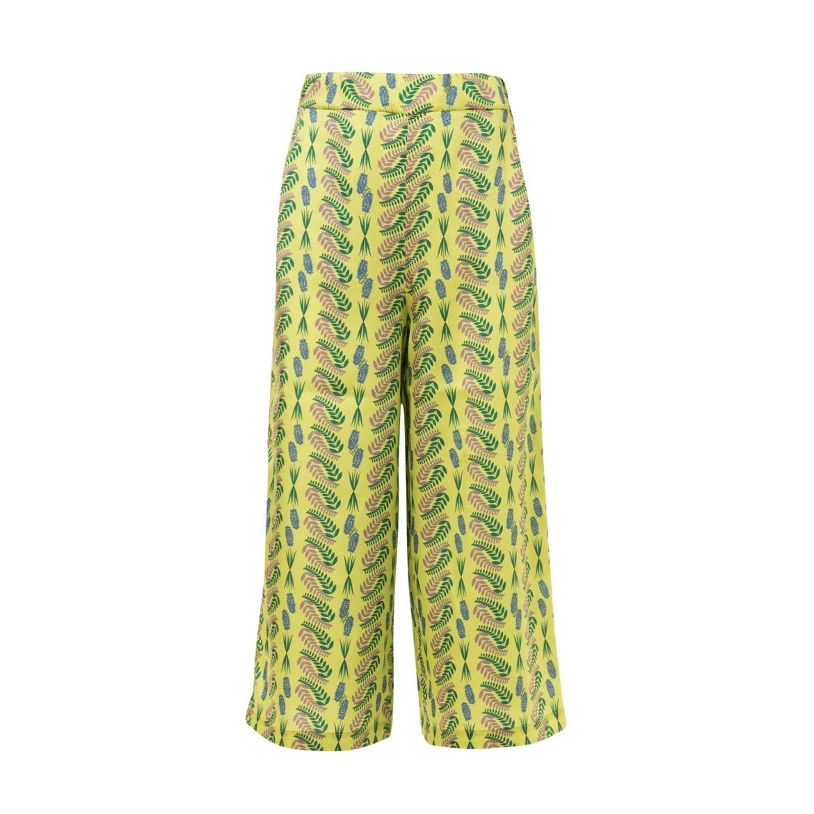 Olive Trousers v.1.1 - Loose Fit Printed Silky Trousers