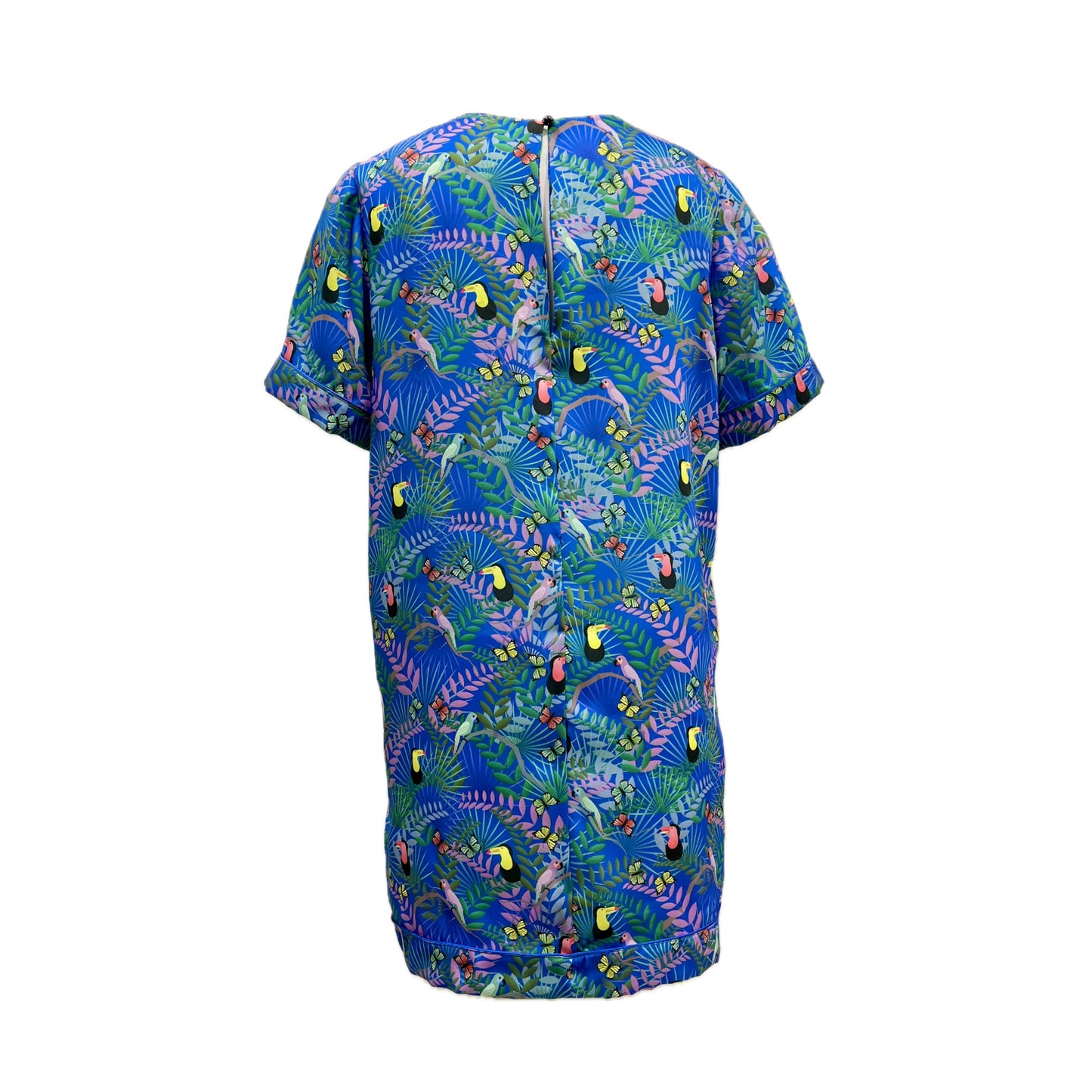 Sheila Dress v.2.1-Mini Silky Printed T-Shirt Dress