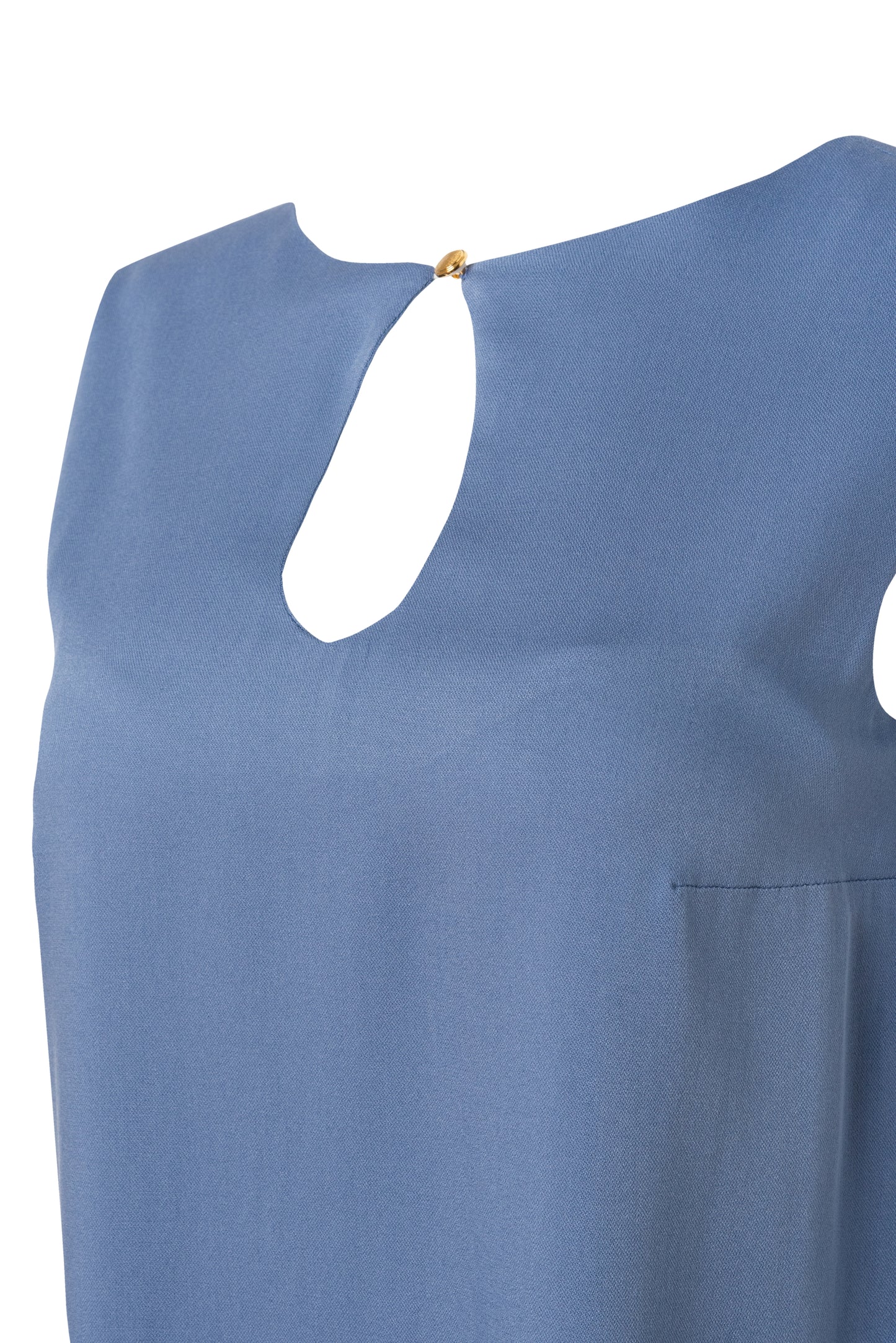 Iris Top - Sleeveless Viscose Top with Keyhole Neckline