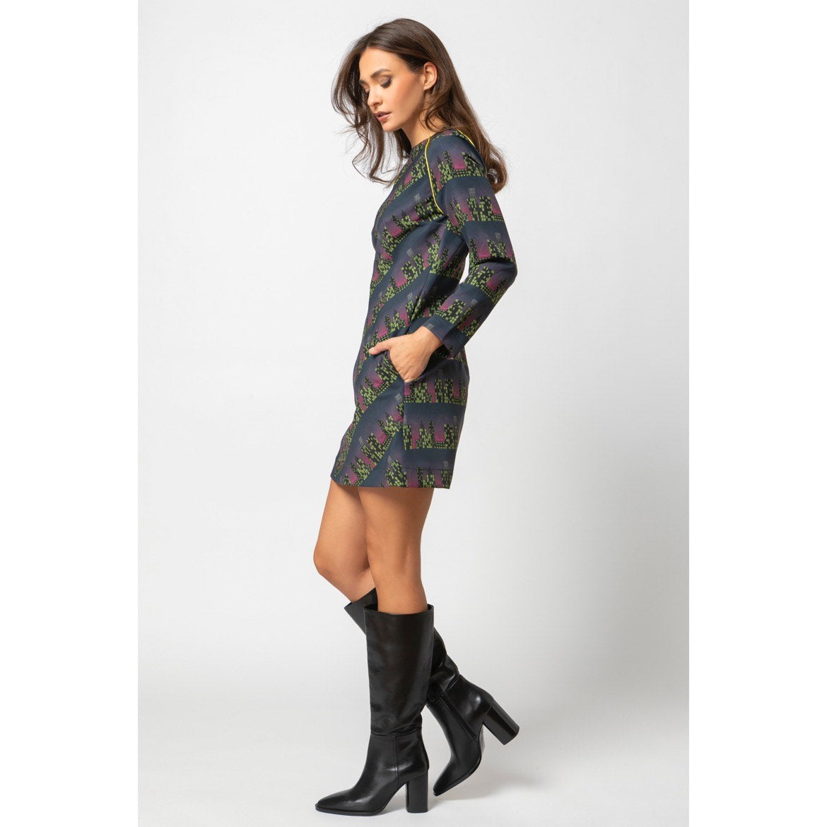 Marta Dress-Mini Printed A-line Dress