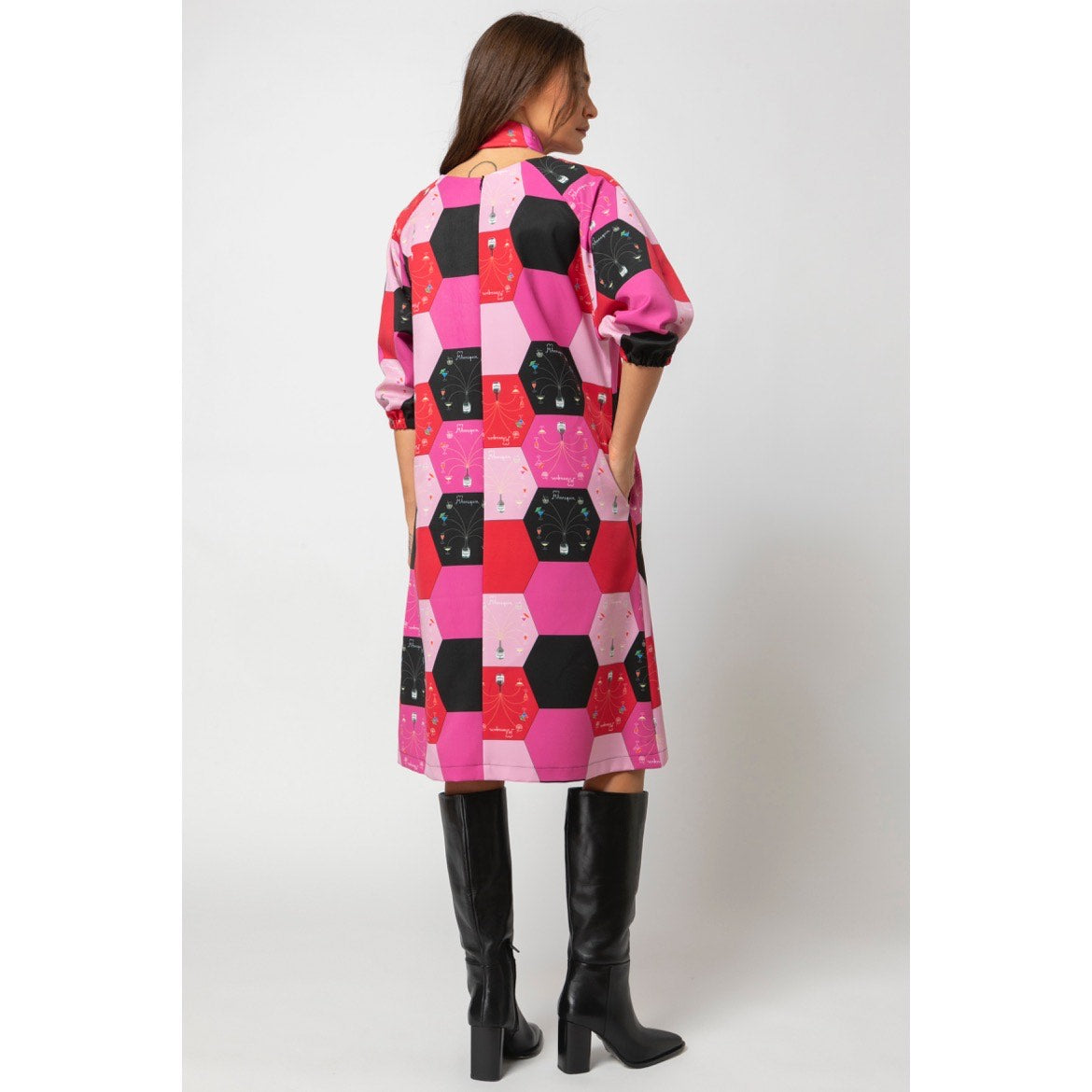 Maya Dress-Midi Printed Loose Fit Dress