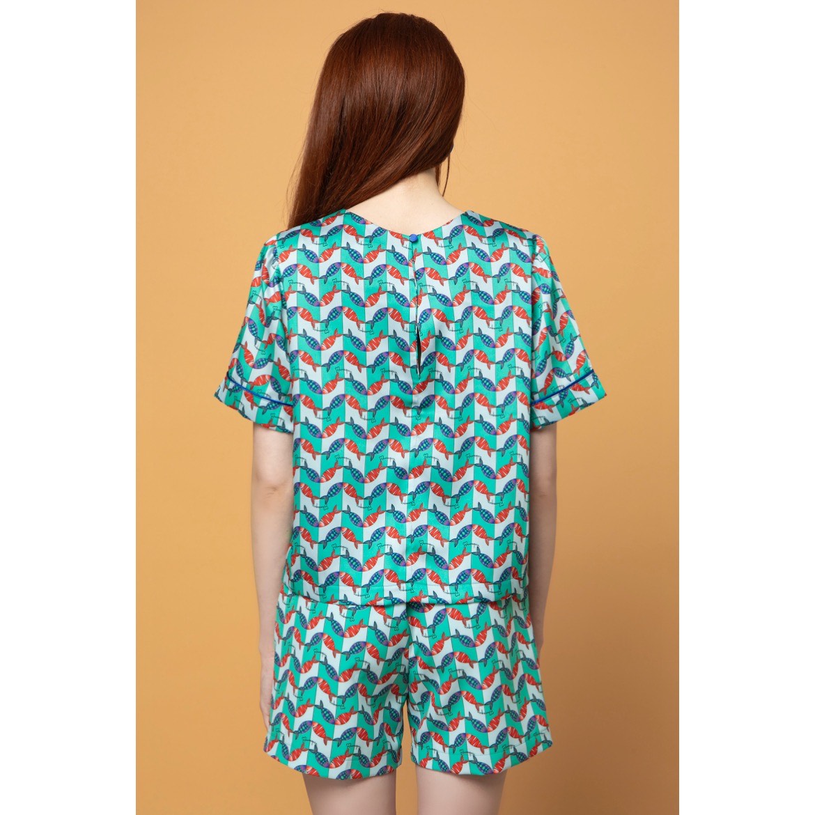 Robin Top v.2.1. - Short Sleeved Silky Printed Top