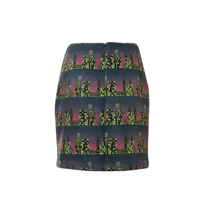 Sadie Skirt-Mini Printed Straight Skirt