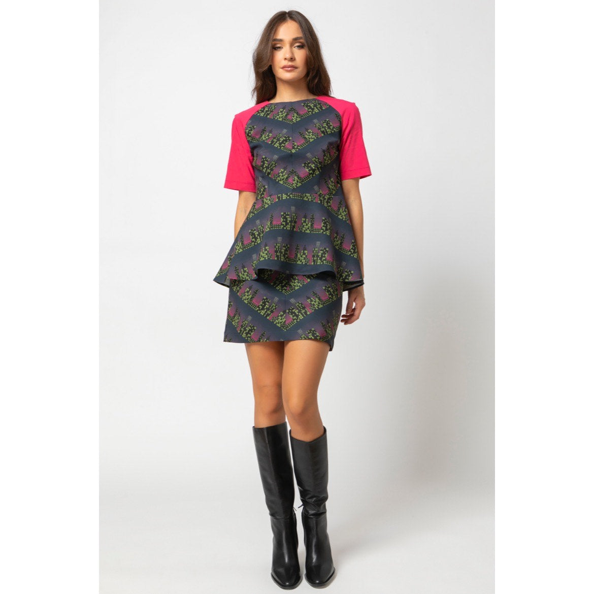 Sadie Skirt-Mini Printed Straight Skirt
