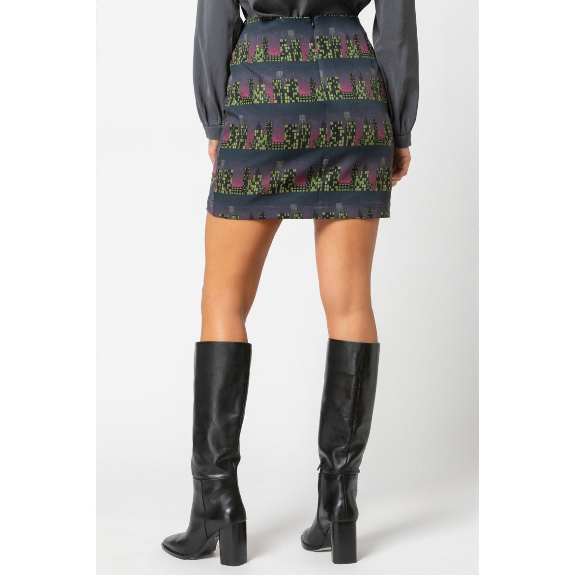 Sadie Skirt-Mini Printed Straight Skirt