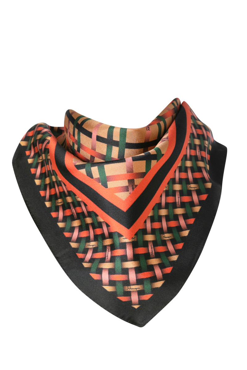 Weave Printed Silk Scarf - 70x70cm