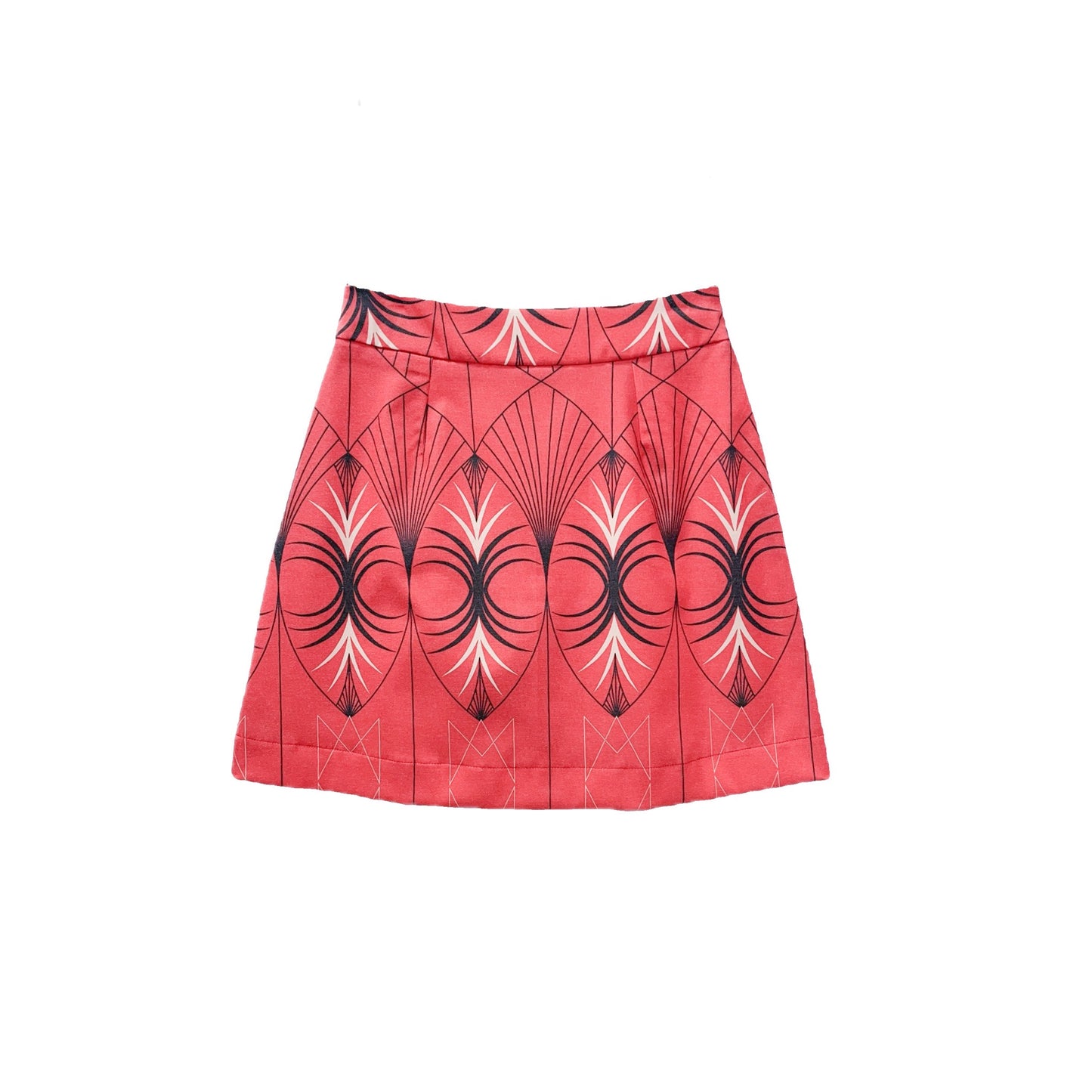 Vivian Skirt - Mini Printed Button Up Cotton Skirt
