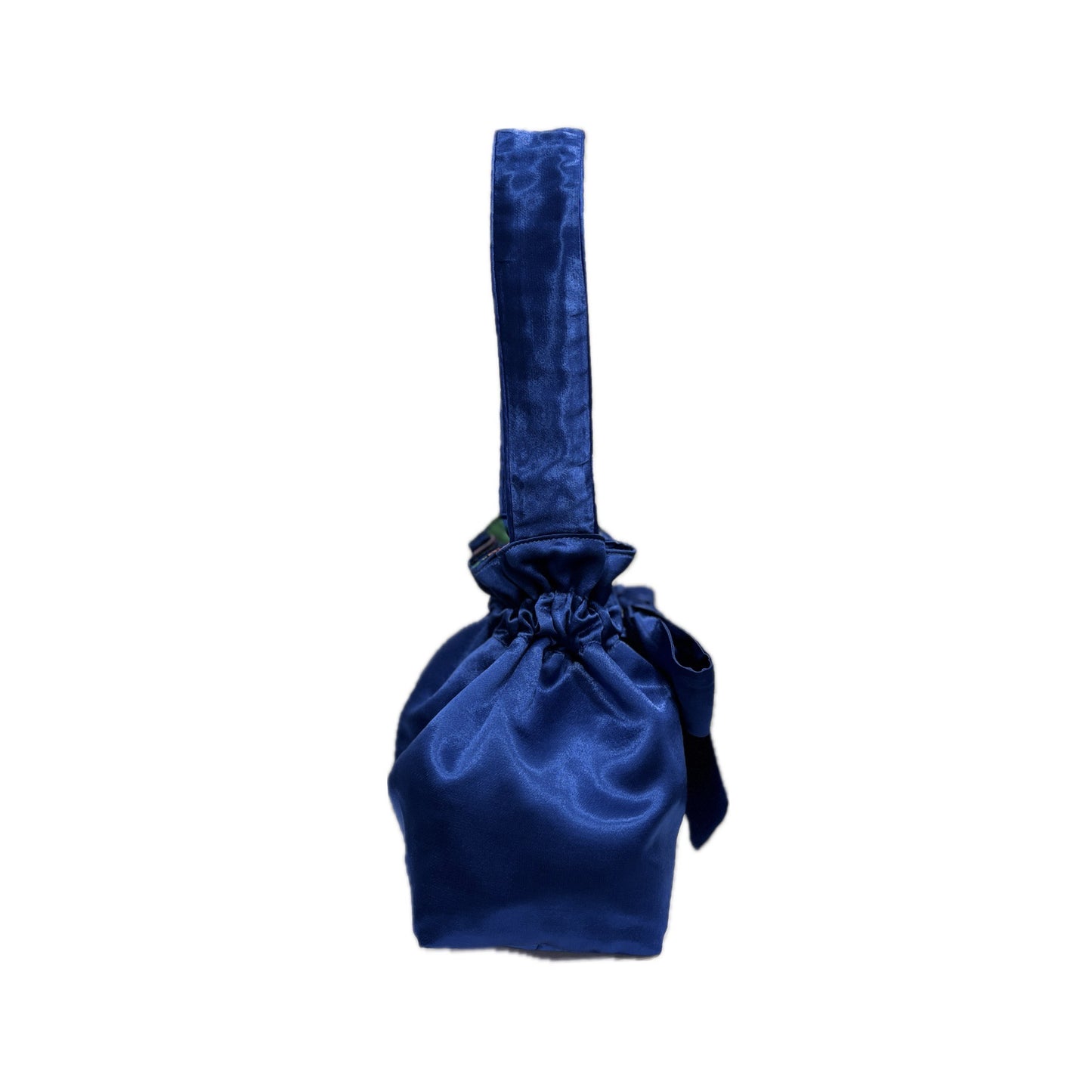 Blue Satin & Fauna Blue Mini Reversible Bucket Bag