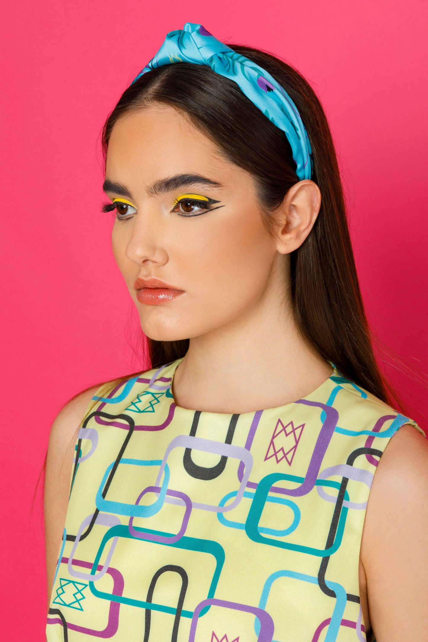 RETRO FLOWERS HEADBAND KNOT