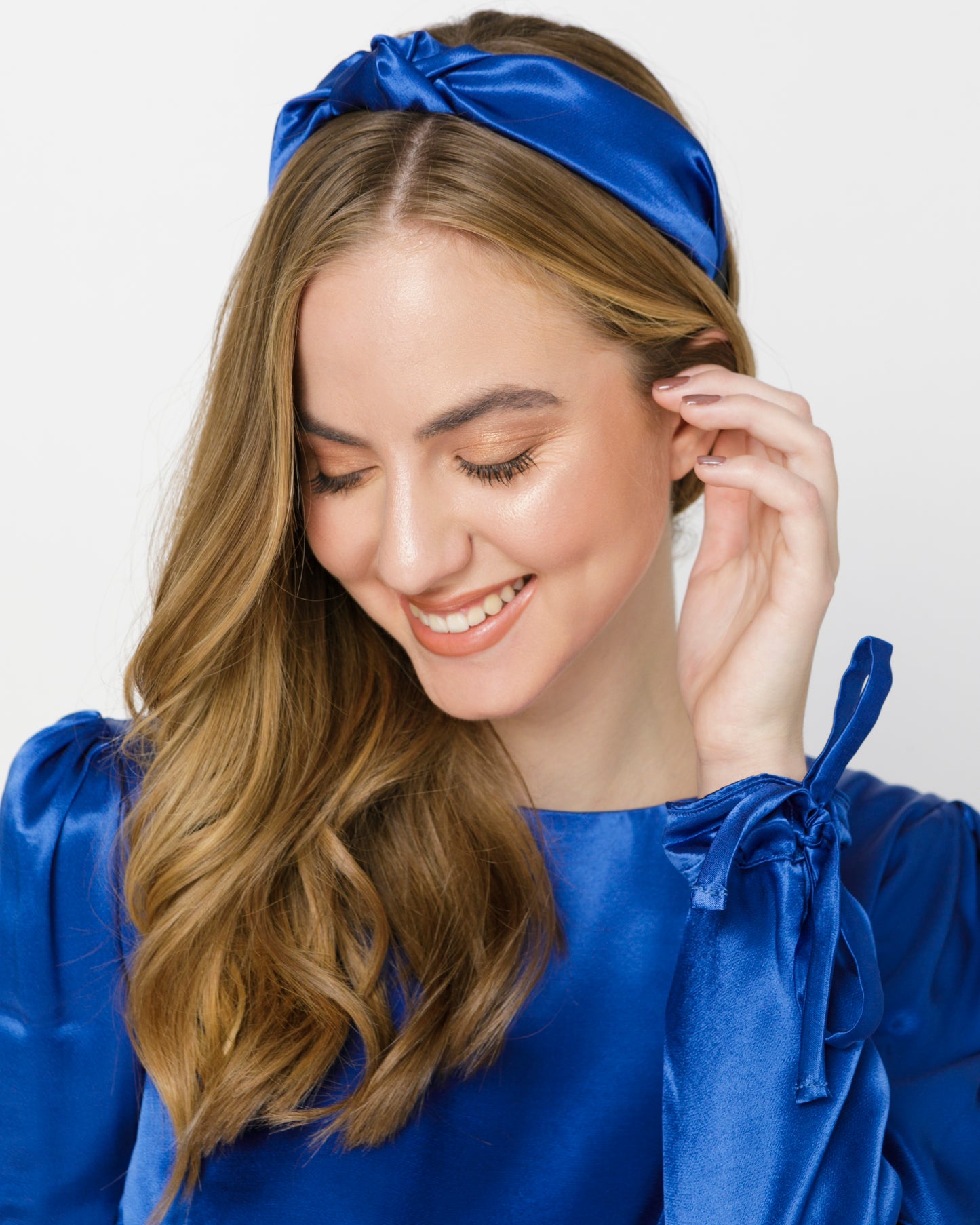 Royal Blue Satin Headband