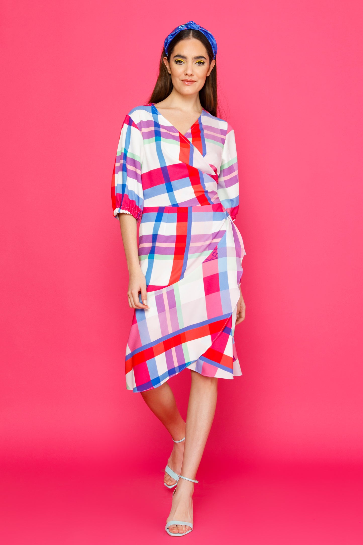 ALYSSA DRESS - MIDI WRAP PRINTED DRESS