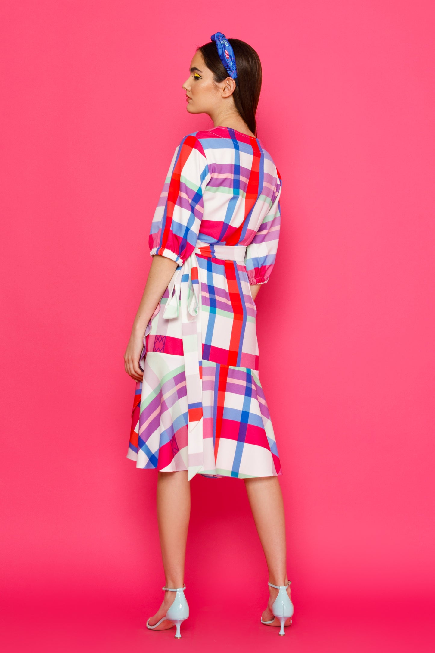 ALYSSA DRESS - MIDI WRAP PRINTED DRESS