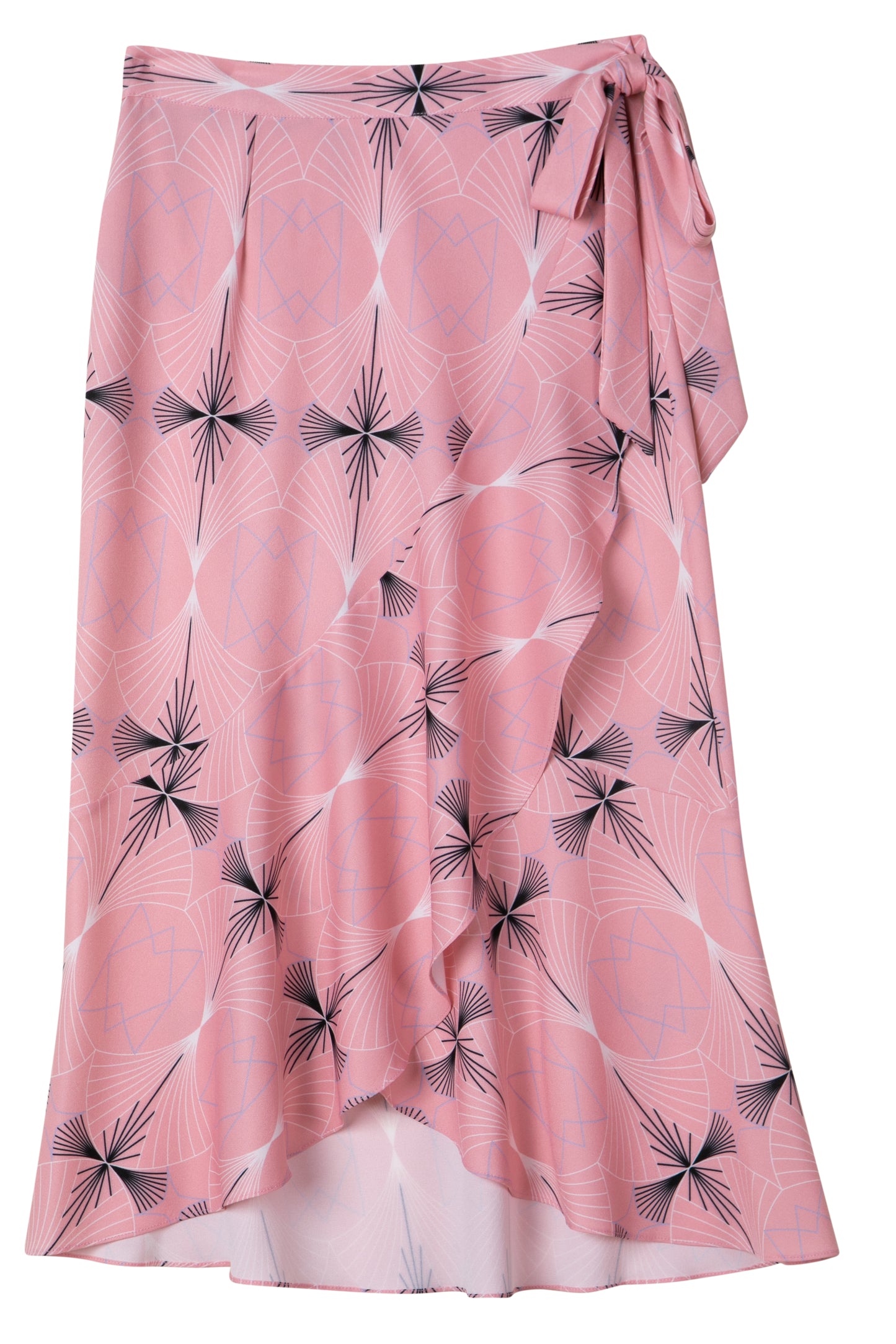 CLARA SKIRT - MIDI WRAP SKIRT WITH RUFFLES