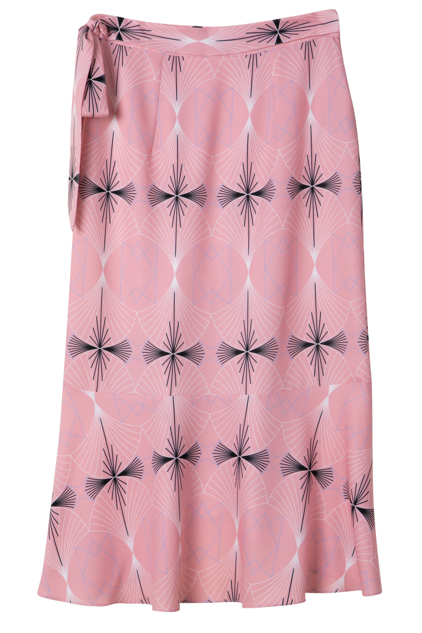 CLARA SKIRT - MIDI WRAP SKIRT WITH RUFFLES