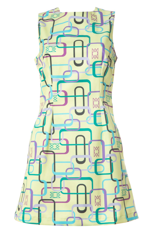 LESLIE DRESS-MINI A-LINE COTTON BLEND DRESS