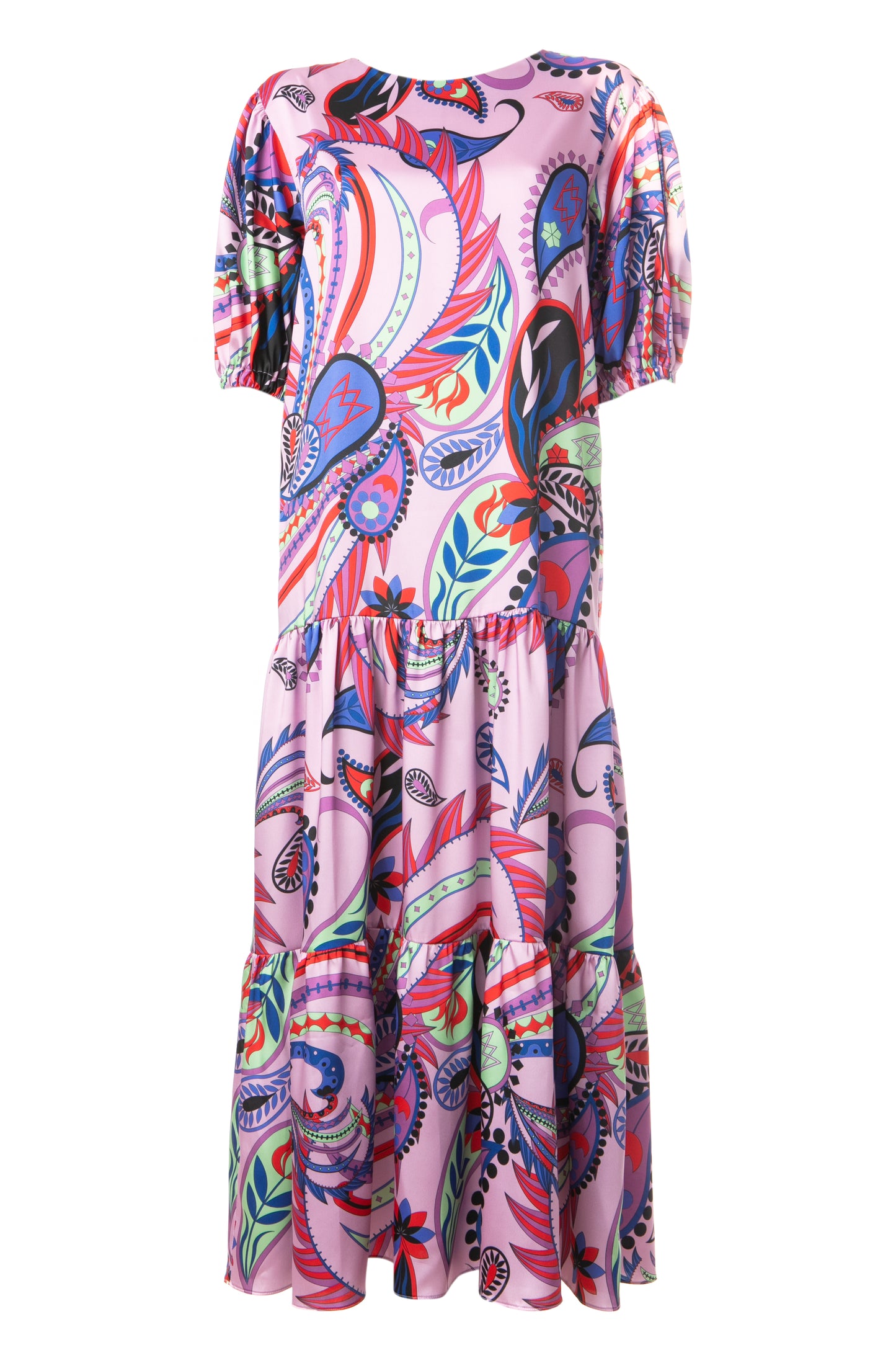 ROMY DRESS - MAXI BOHO PRINTED DRESS WITH TIERED SKIRT