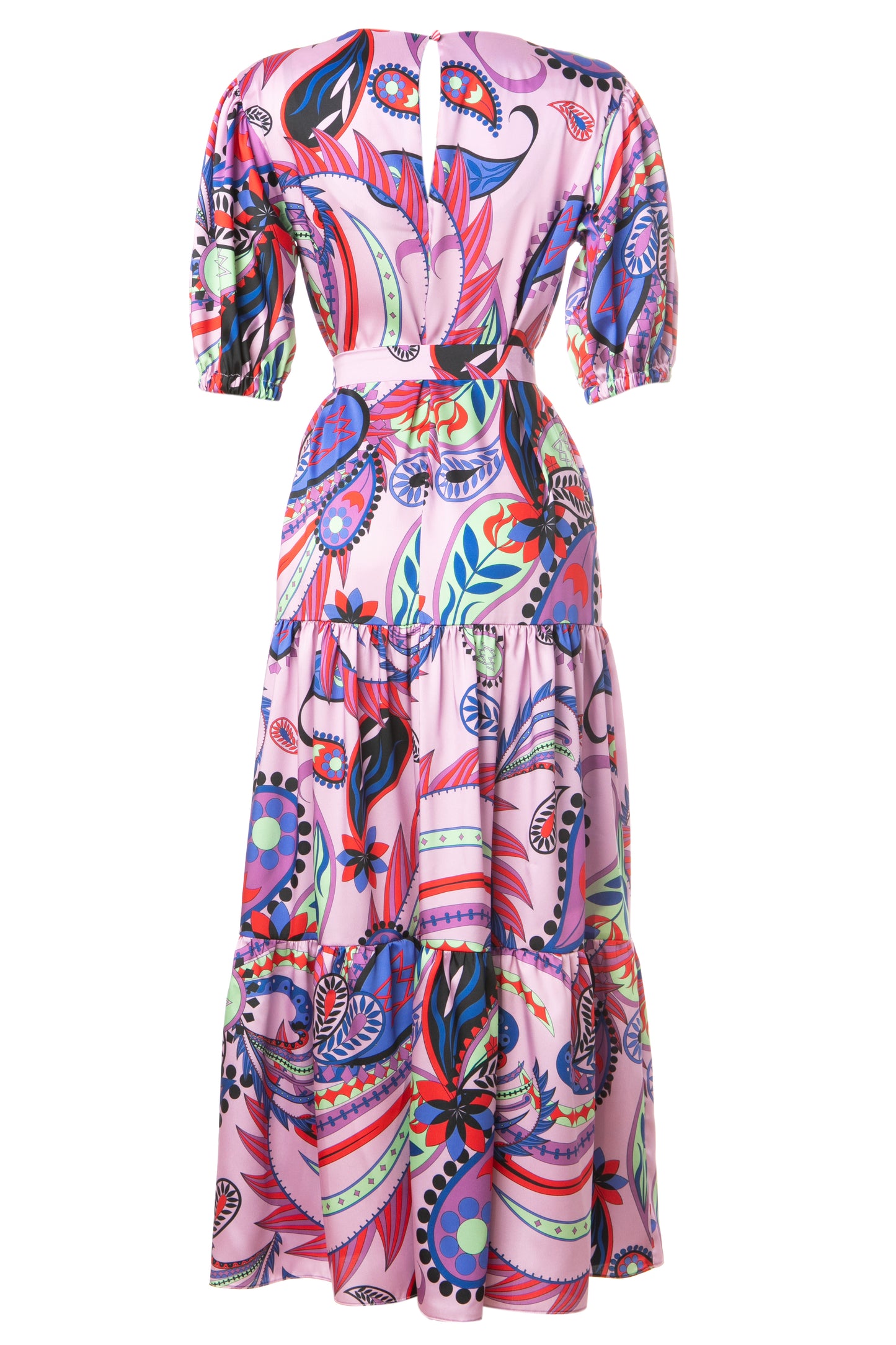 ROMY DRESS - MAXI BOHO PRINTED DRESS WITH TIERED SKIRT