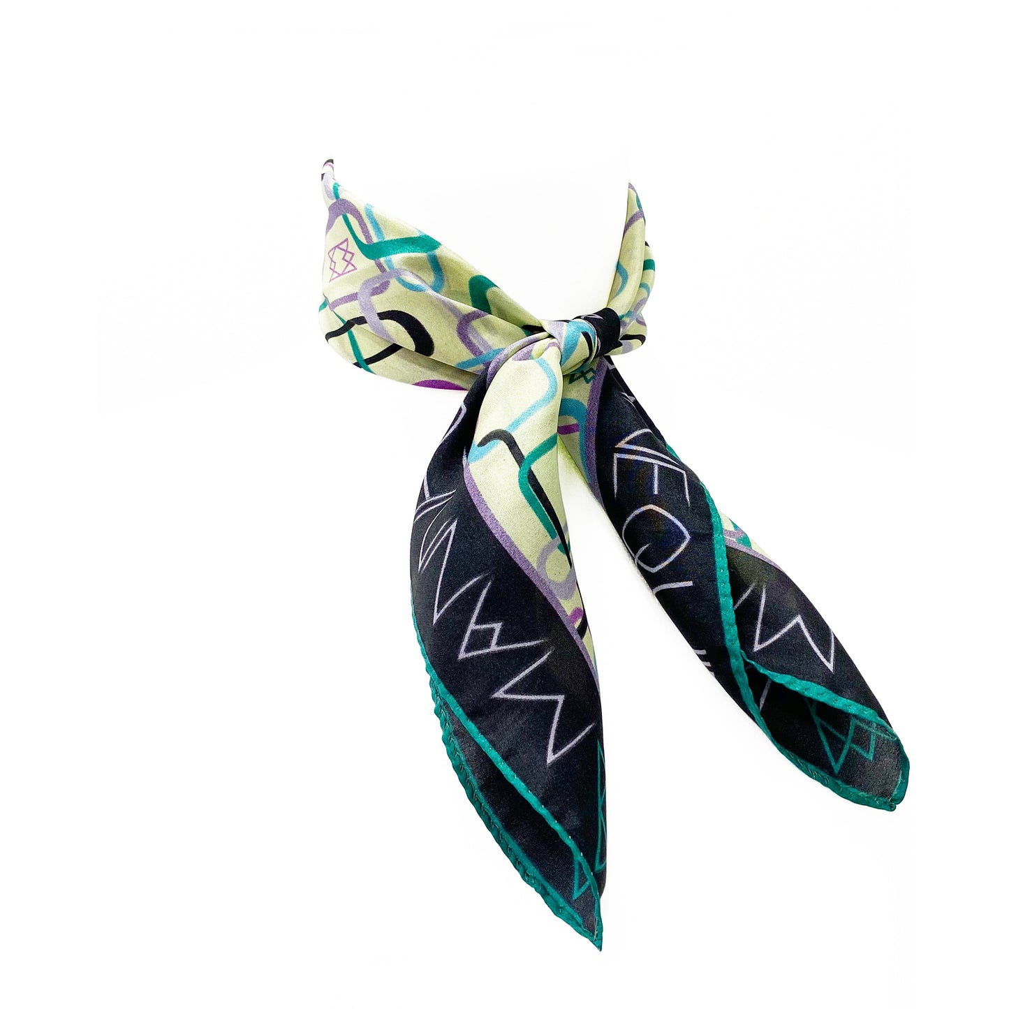 Retro Chain Printed Silk Scarf - 45x45