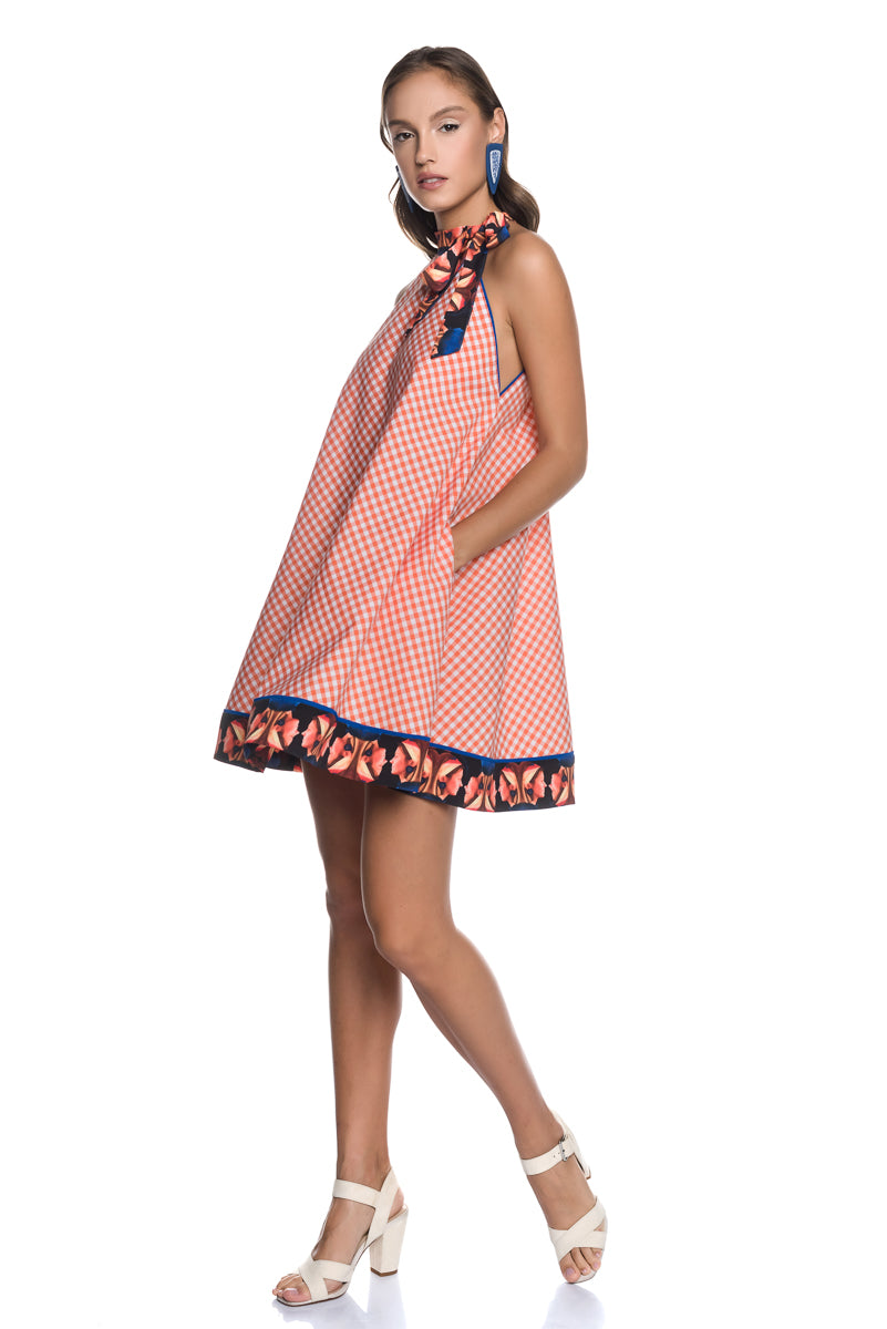 VICHY MINI A-LINE DRESS