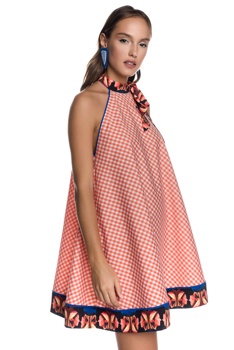 VICHY MINI A-LINE DRESS