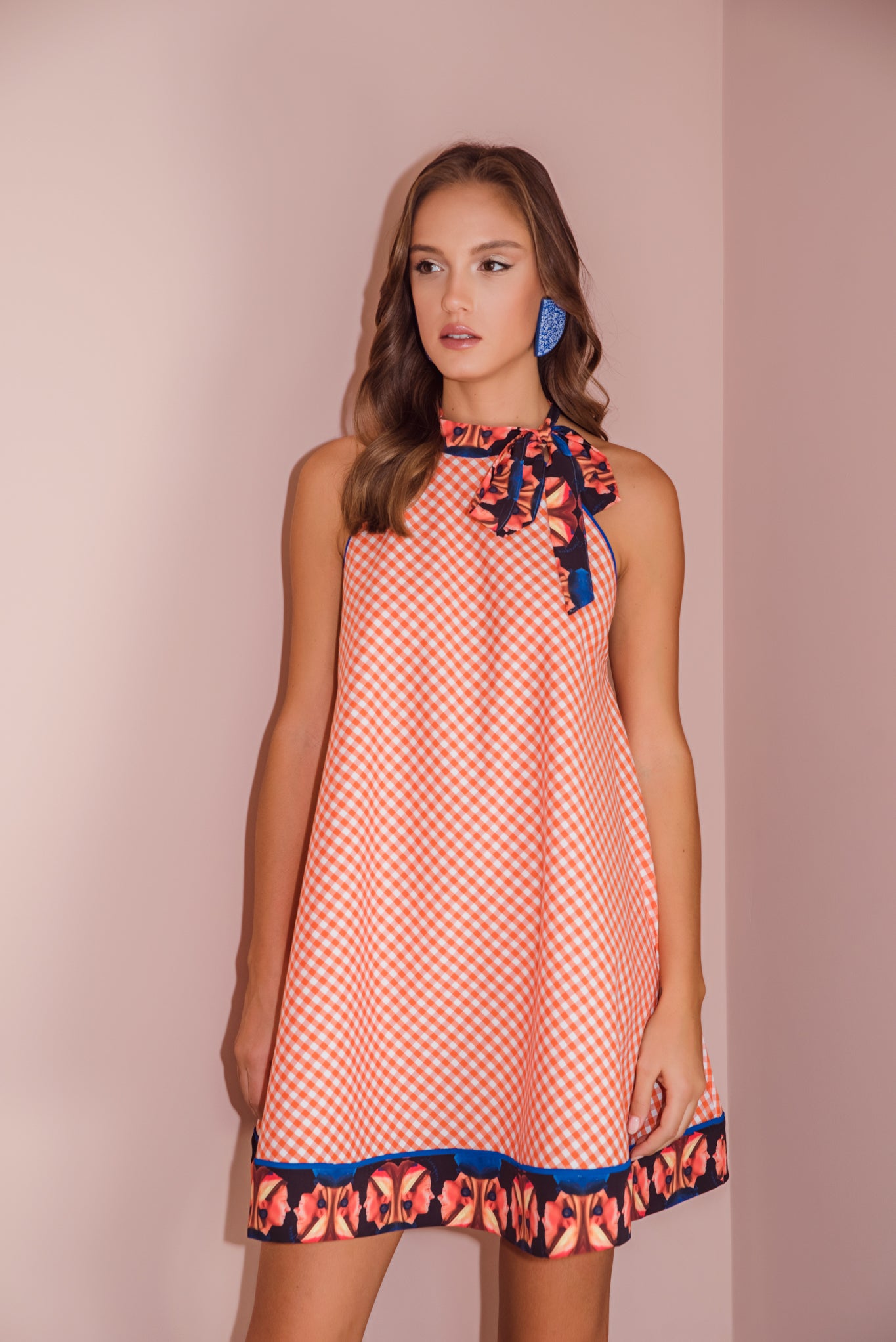 VICHY MINI A-LINE DRESS