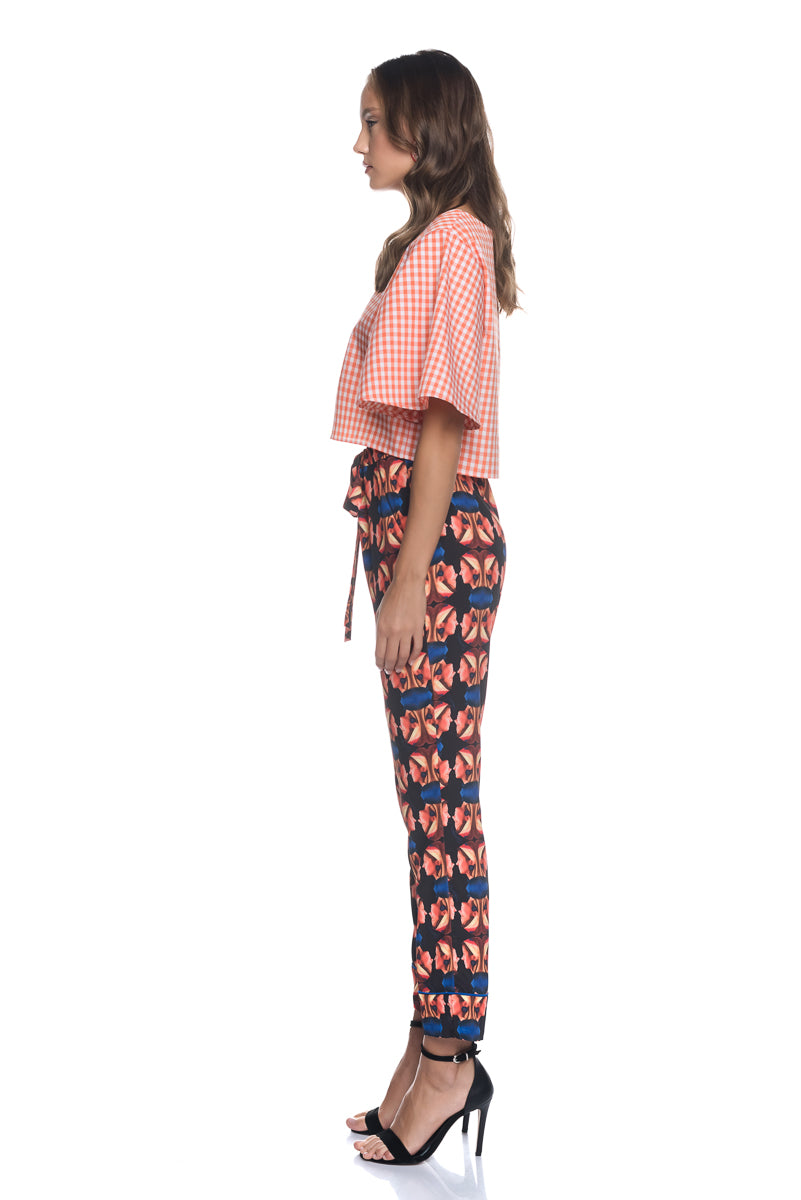 Cotton Vichy Crop Top