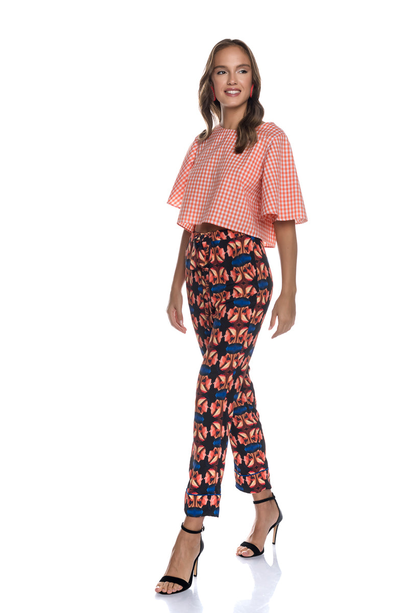 Cotton Vichy Crop Top