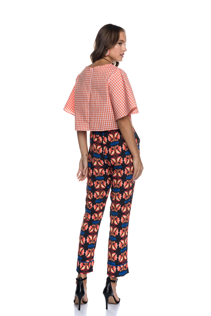 Cotton Vichy Crop Top