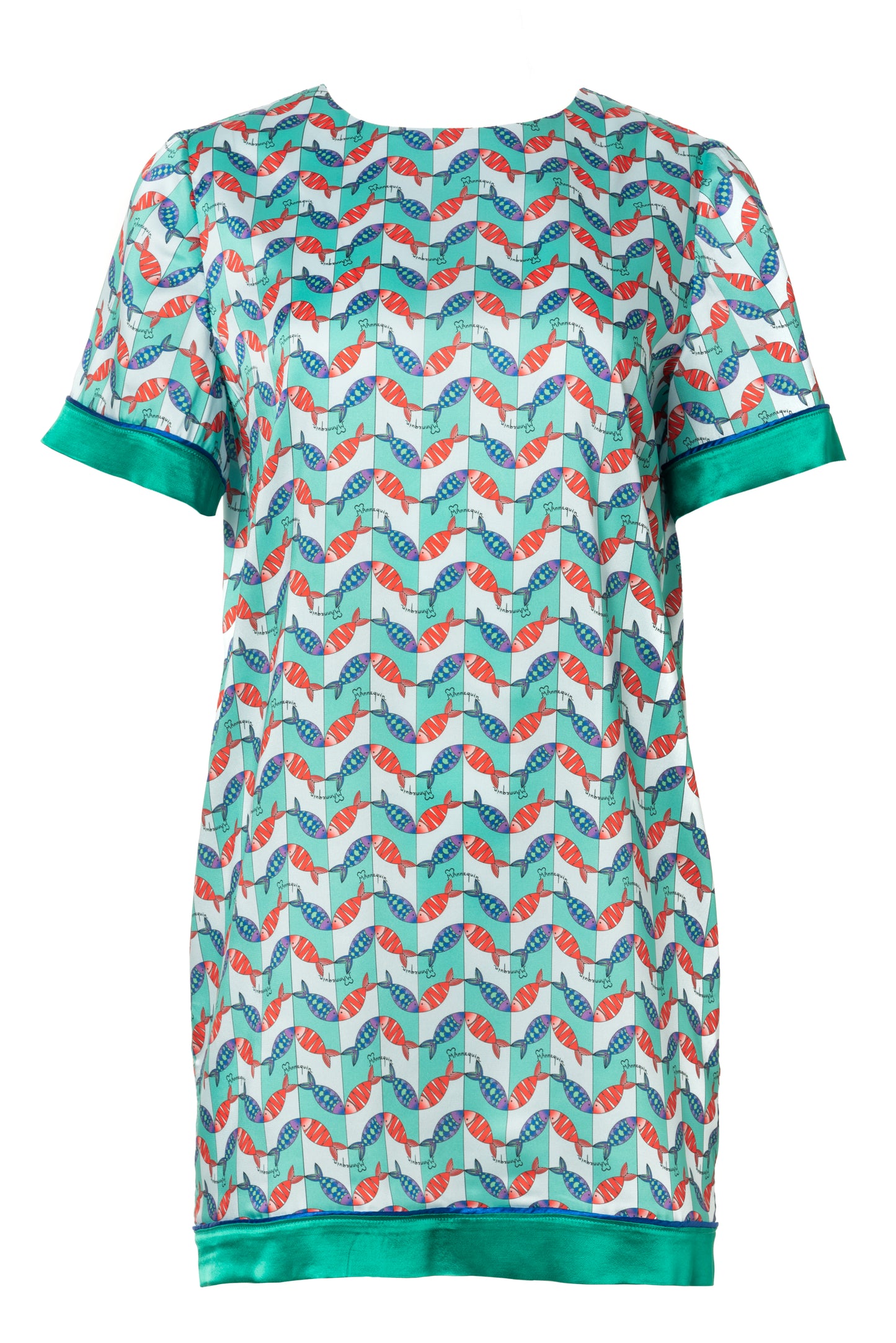 Sheila Dress-Mini Silky Printed T-Shirt Dress