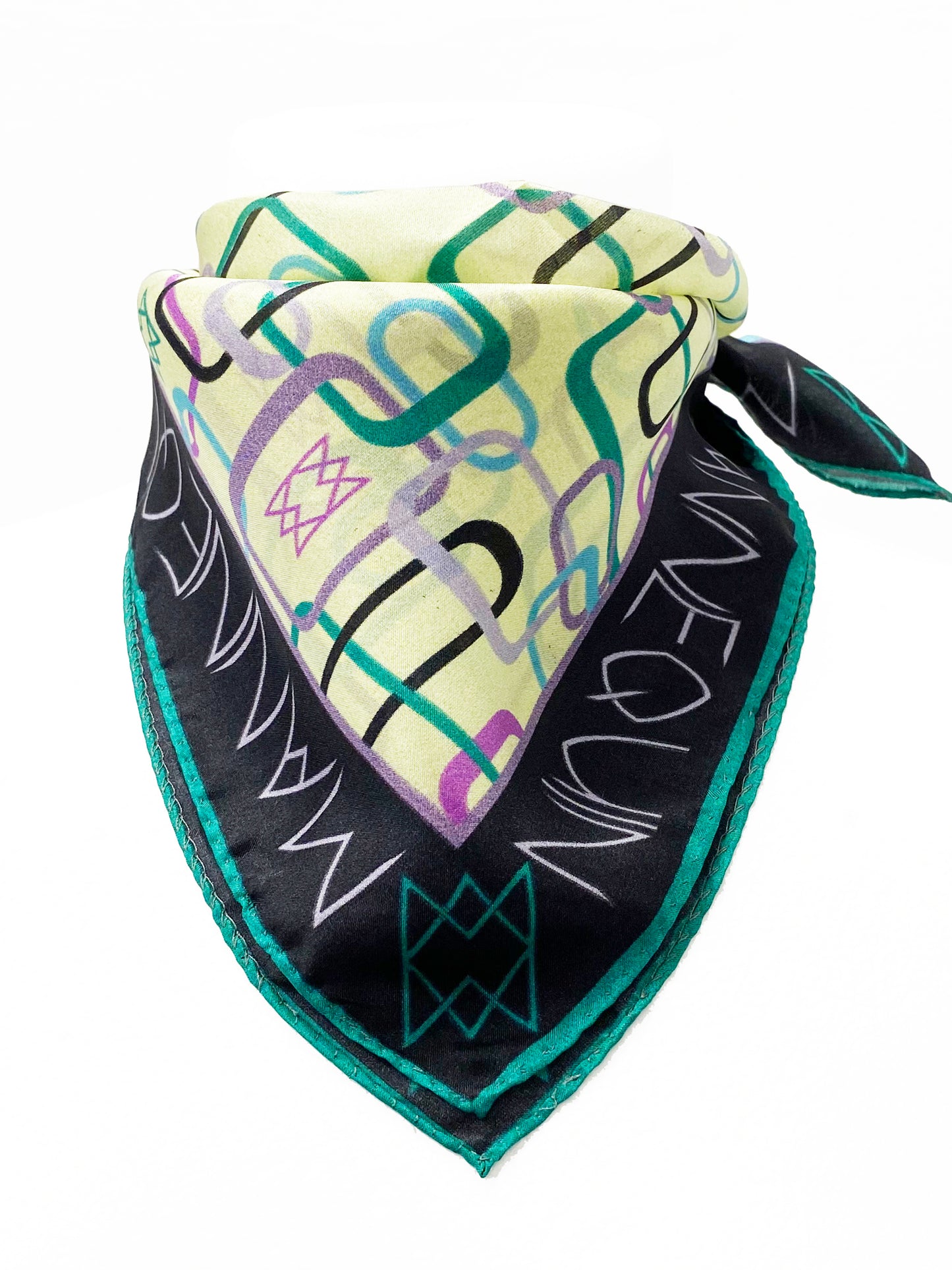 Retro Chain Printed Silk Scarf - 45x45