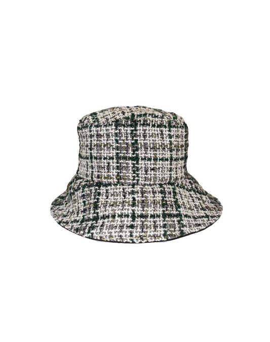 Double Face Bucket Hat - Quilted/Grey Tweed